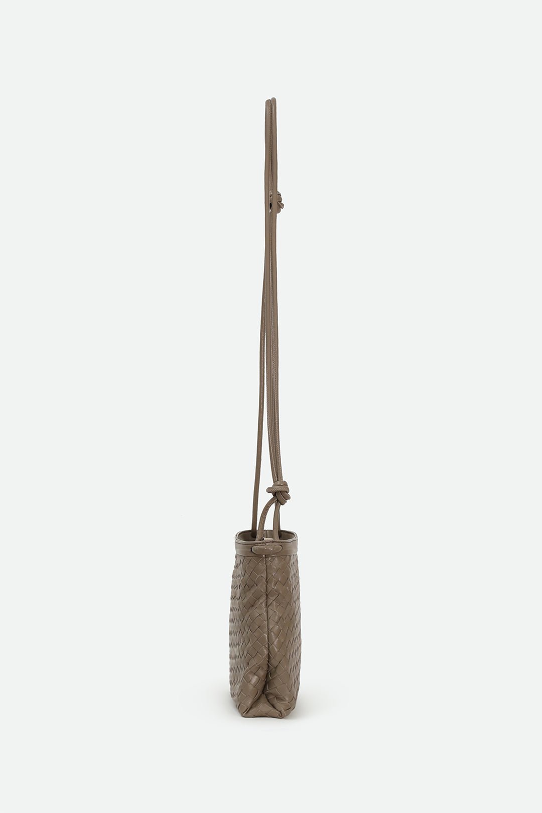 BELLIZZI BAG IN WOVEN ITALIAN LEATHER TAUPE - Jarbo