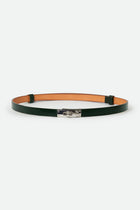 BENOIR BELT IN CORDOVON LEATHER FOREST GREEN