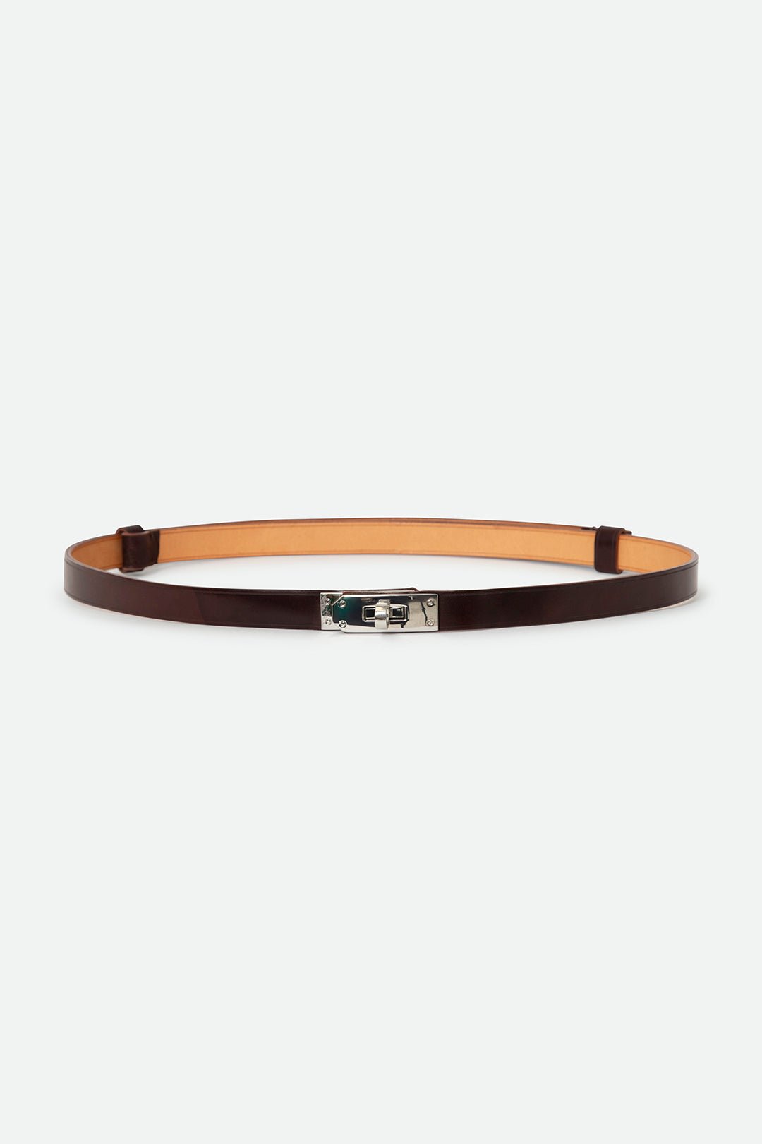 BENOIR BELT IN CORDOVON LEATHER MAHOGANY - Jarbo
