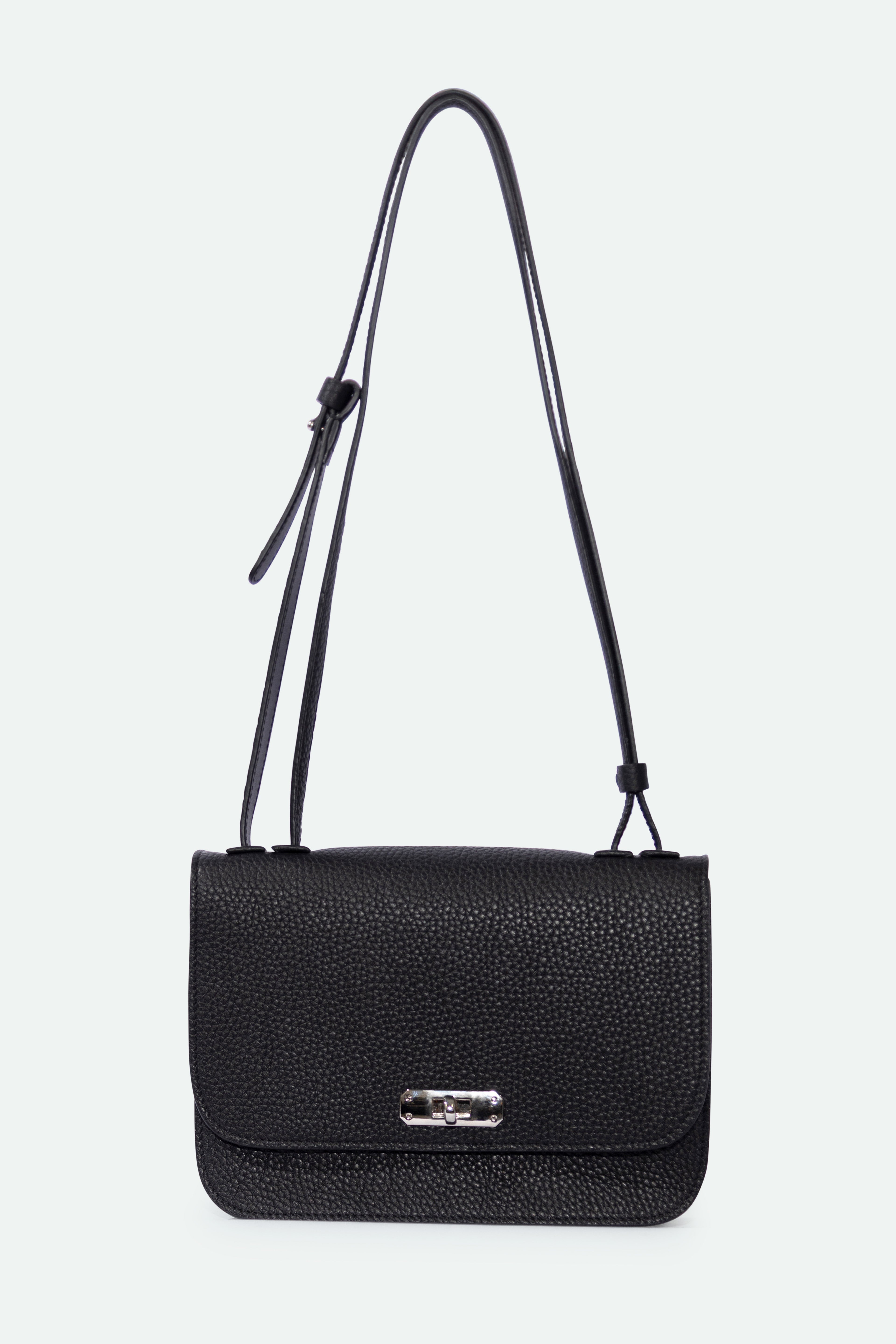 BEXLEY SHOULDER BAG IN ITALIAN LEATHER BLACK - Jarbo