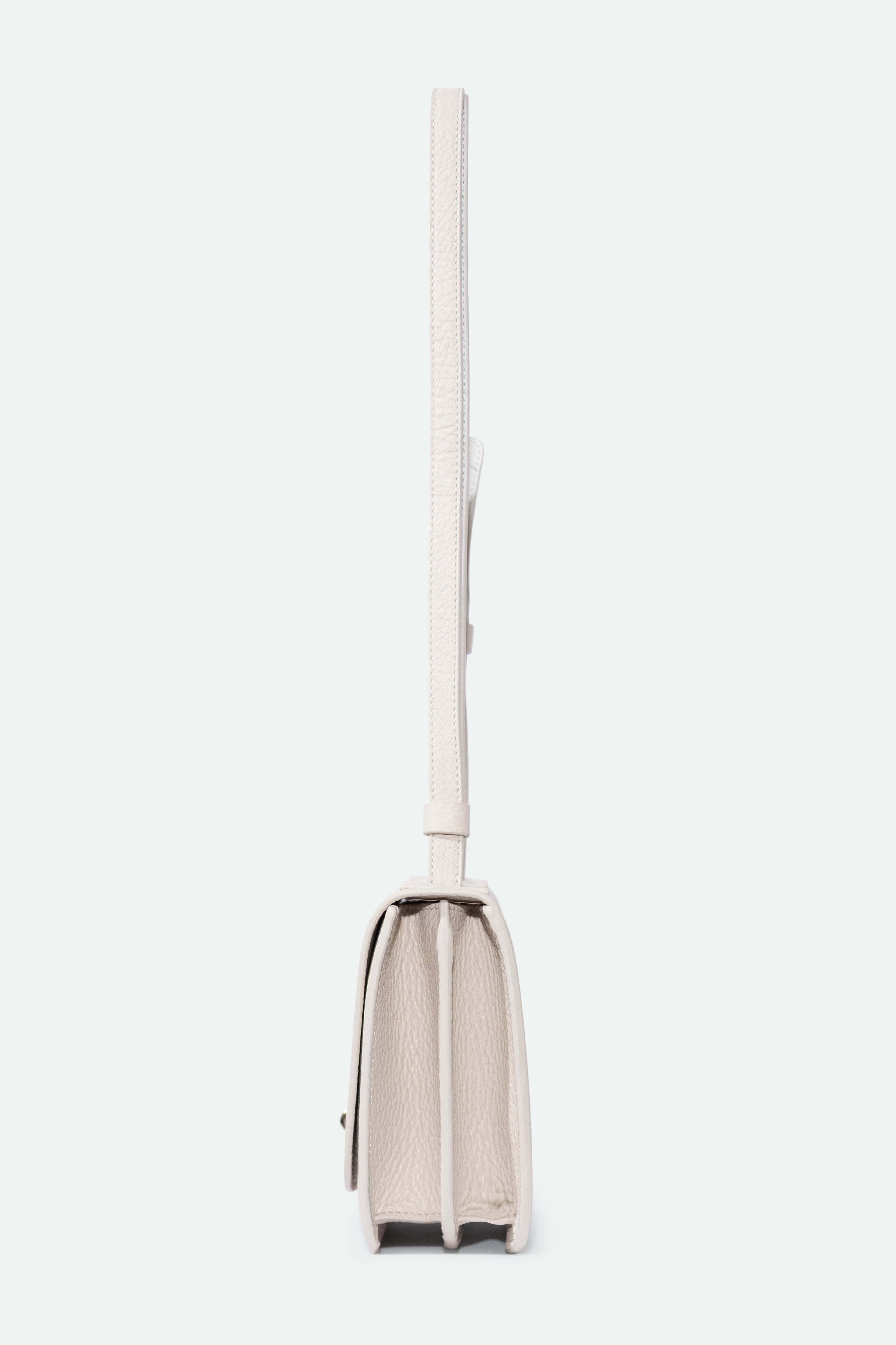 BEXLEY SHOULDER BAG IN ITALIAN LEATHER BUTTER WHITE - Jarbo
