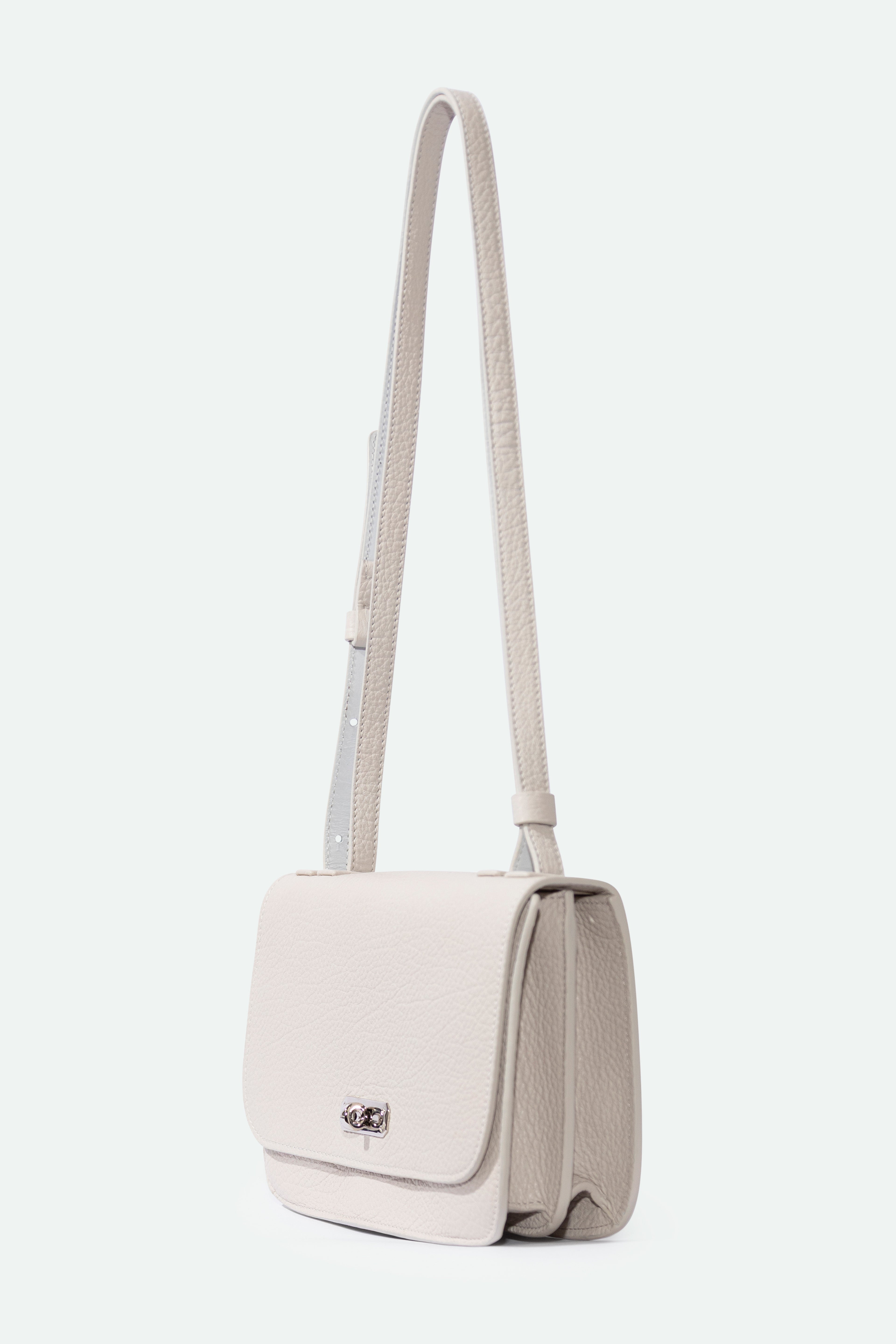 BEXLEY SHOULDER BAG IN ITALIAN LEATHER BUTTER WHITE - Jarbo