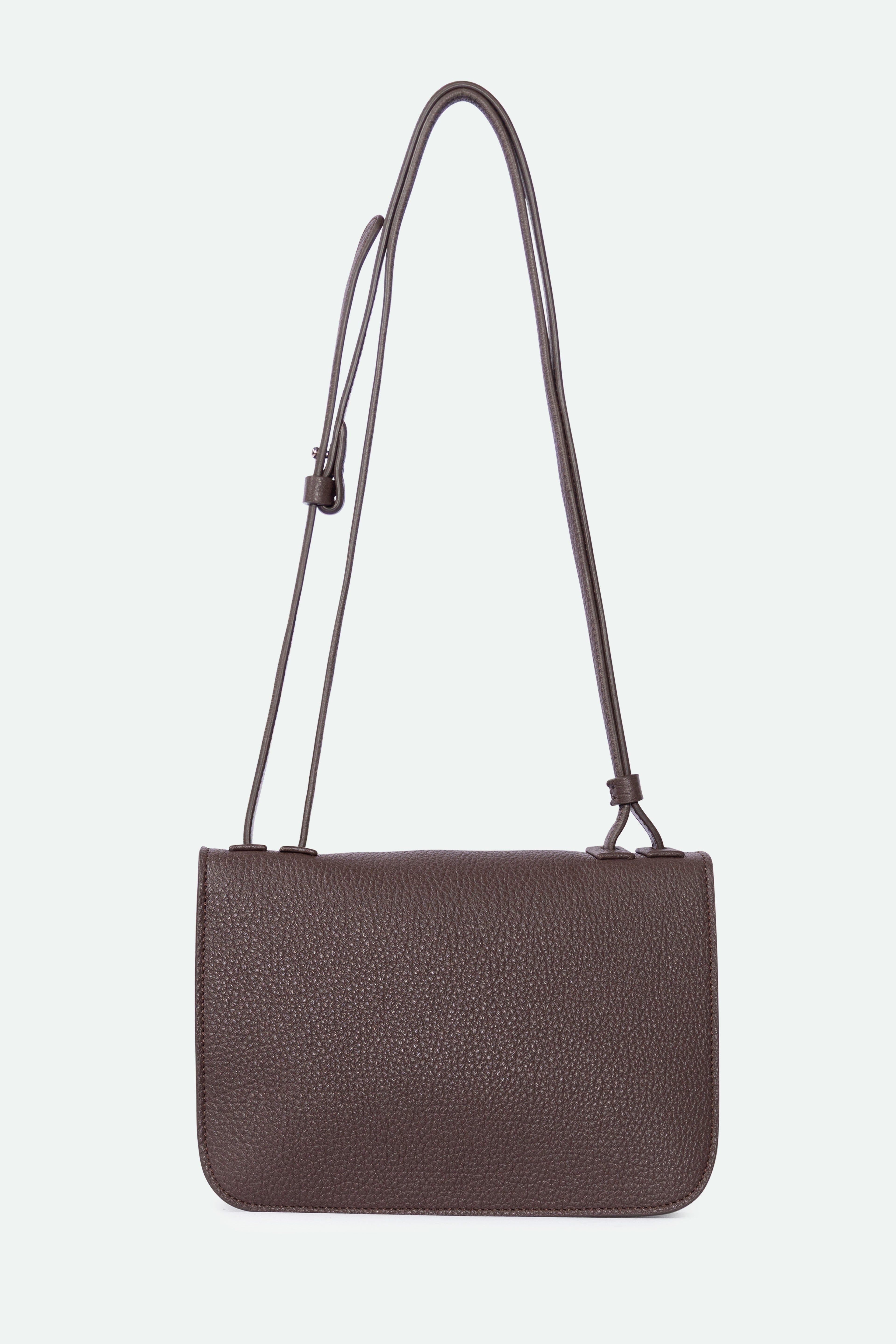 BEXLEY SHOULDER BAG IN ITALIAN LEATHER CHOCOLATE - Jarbo
