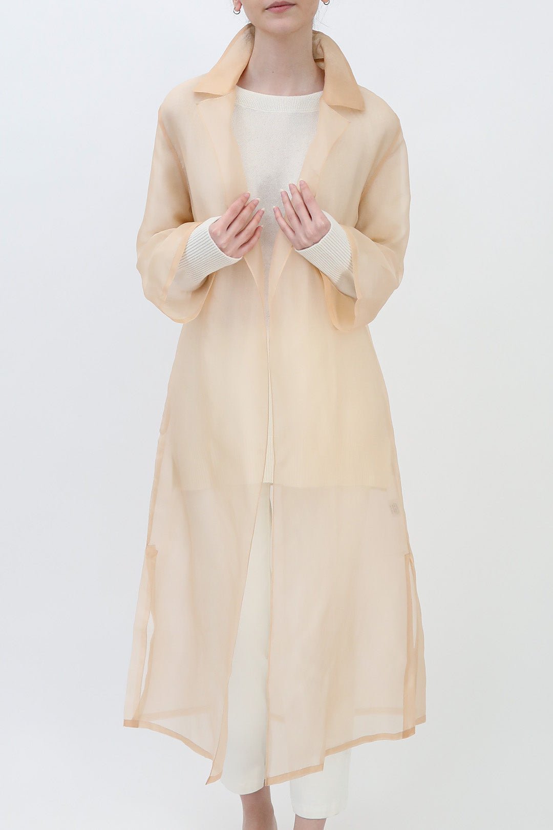 BLYTHE LONG DRESS JACKET IN SILK ORGANZA - Jarbo