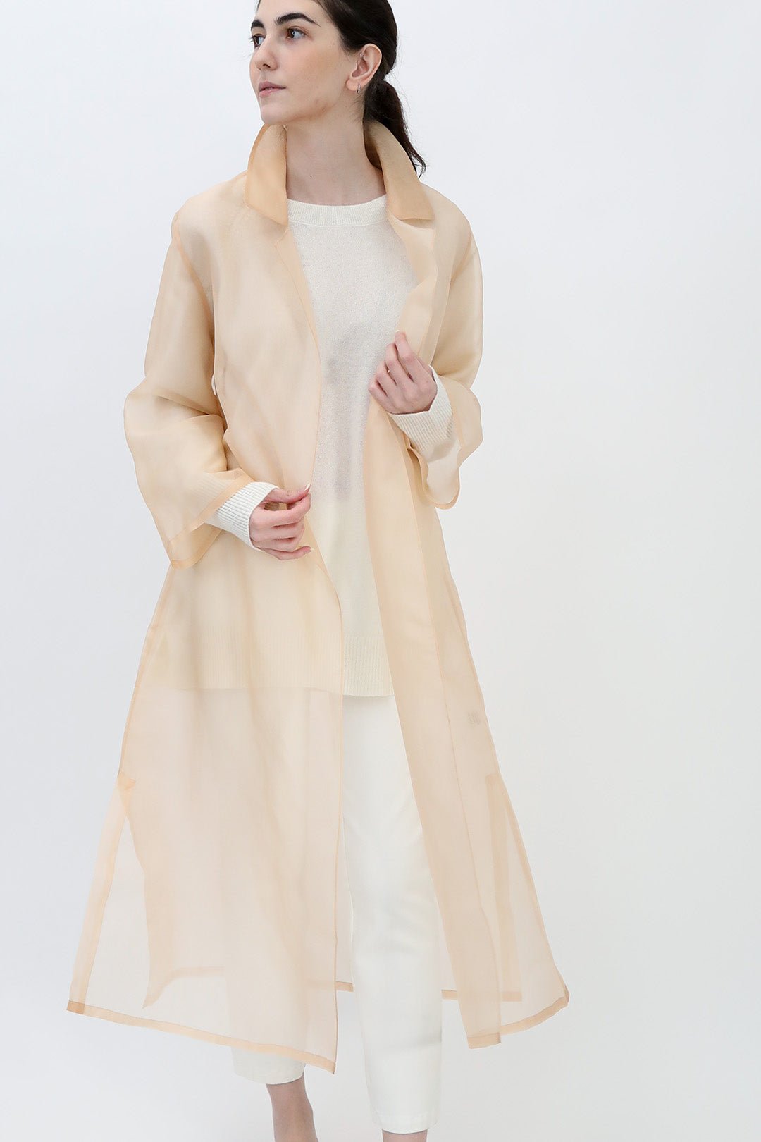 BLYTHE LONG DRESS JACKET IN SILK ORGANZA - Jarbo