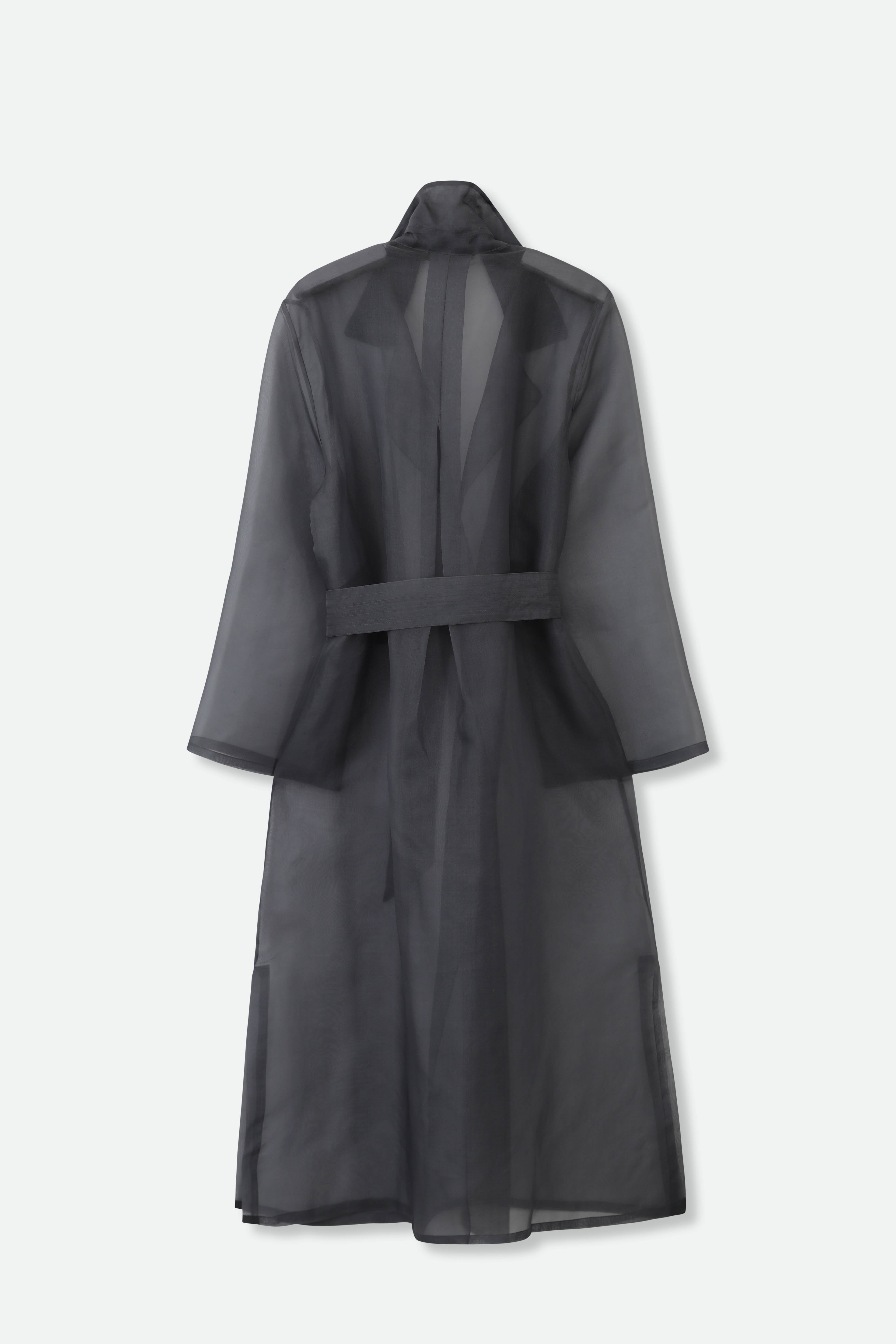 BLYTHE LONG DRESS JACKET IN SILK ORGANZA Black / S / JSO2179 BLYTHE LONG DRESS JACKET IN SILK ORGANZA Black / S / JSO2179