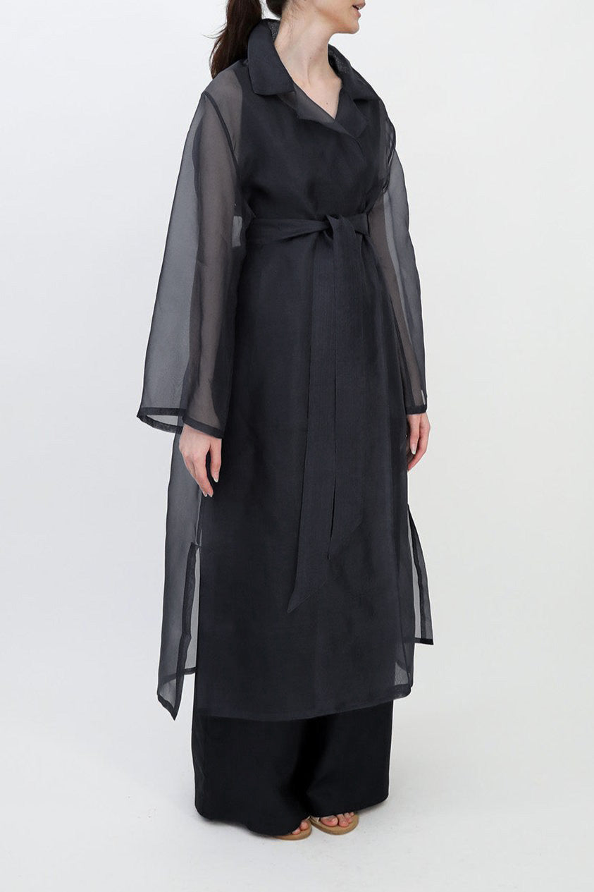 BLYTHE LONG DRESS JACKET IN SILK ORGANZA