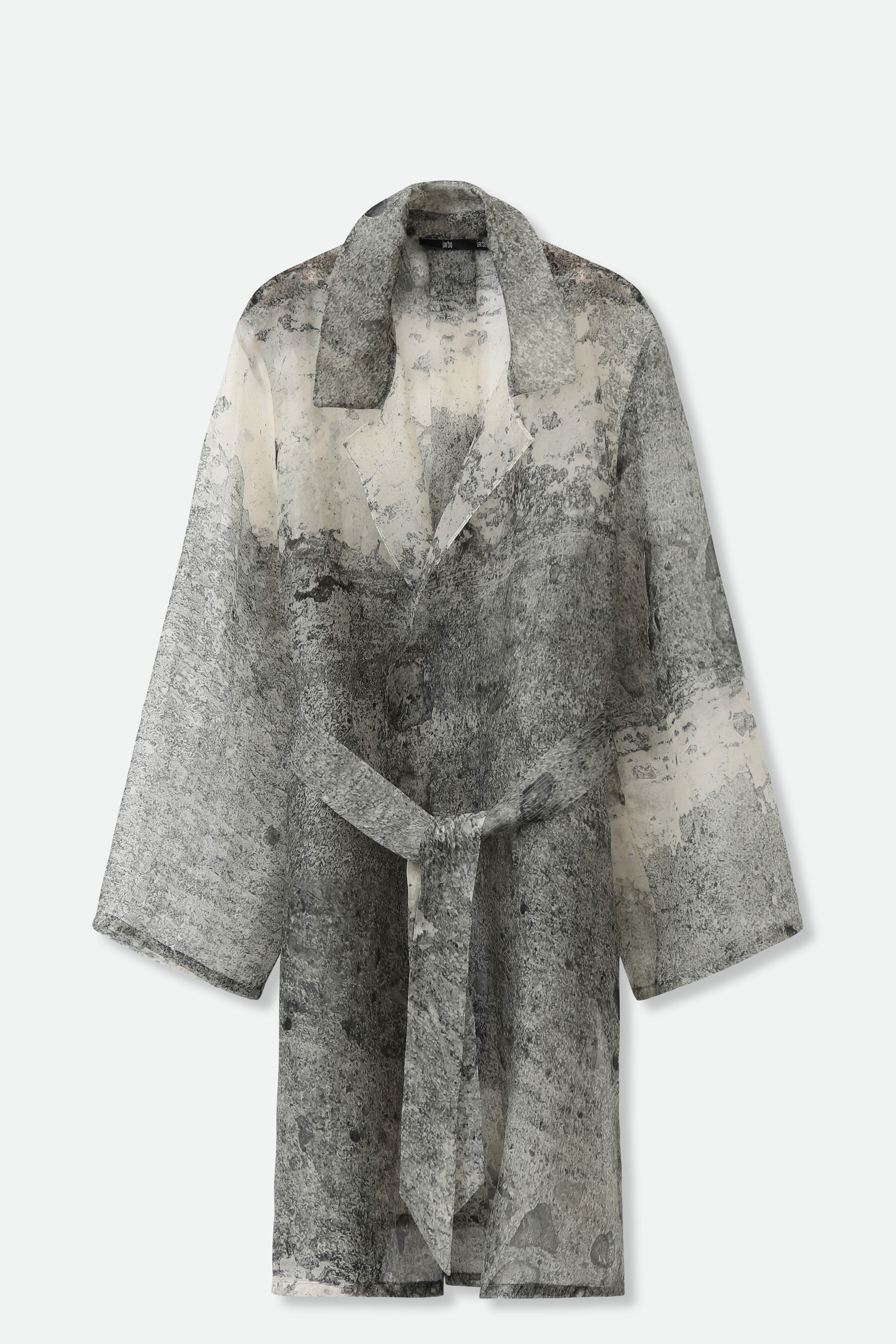 BLYTHE SILK ORGANZA DRESS JACKET IN CEMENT - Jarbo