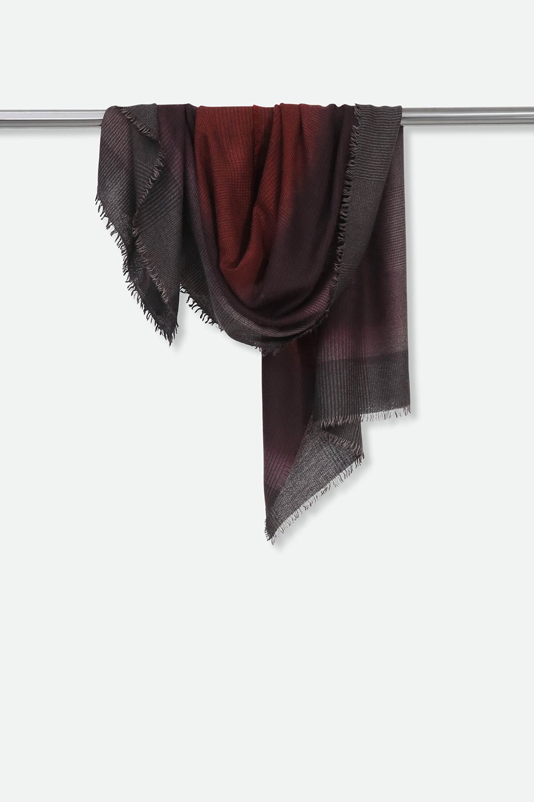 BORDEAUX CHECK ITALIAN CASHMERE SCARF - Jarbo