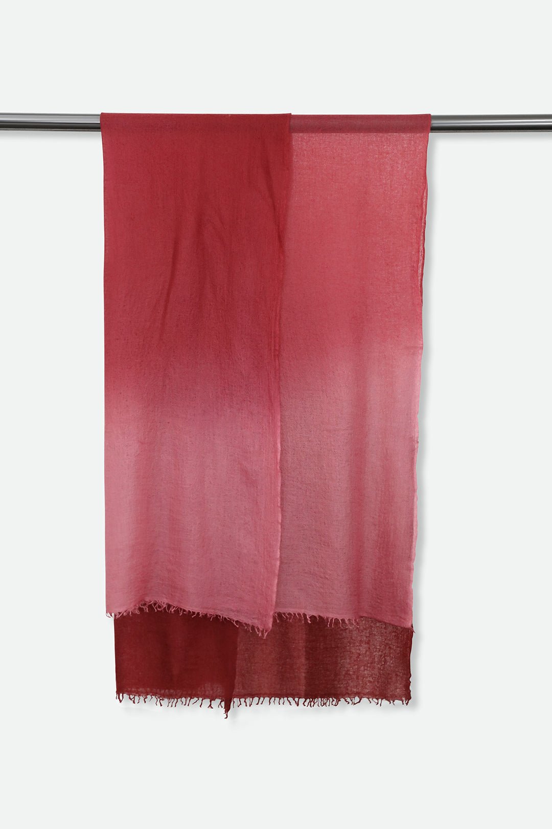 BORDEAUX CHRYSANTHEMUM SCARF IN HAND DYED CASHMERE - Jarbo