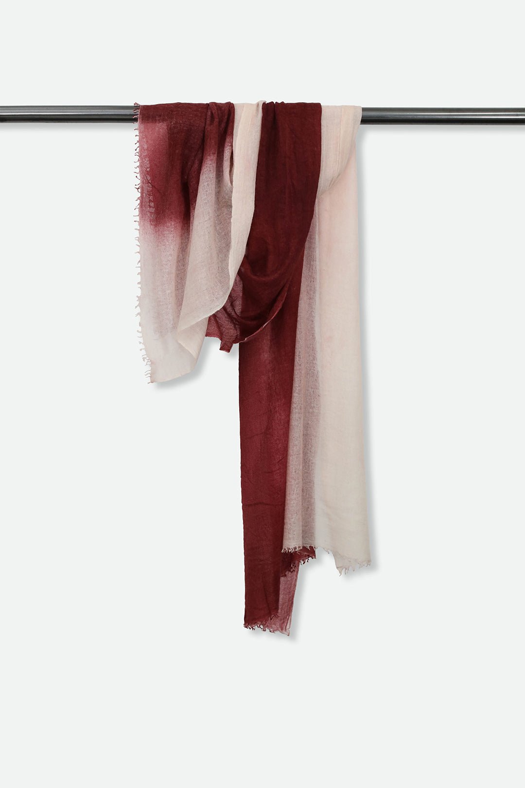 BORDEAUX SCARF IN HAND DYED CASHMERE - Jarbo