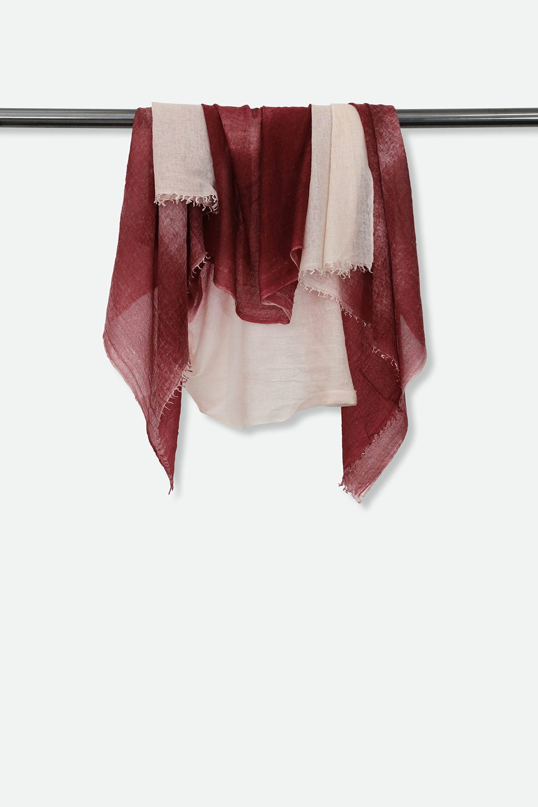 BORDEAUX SCARF IN HAND DYED CASHMERE - Jarbo