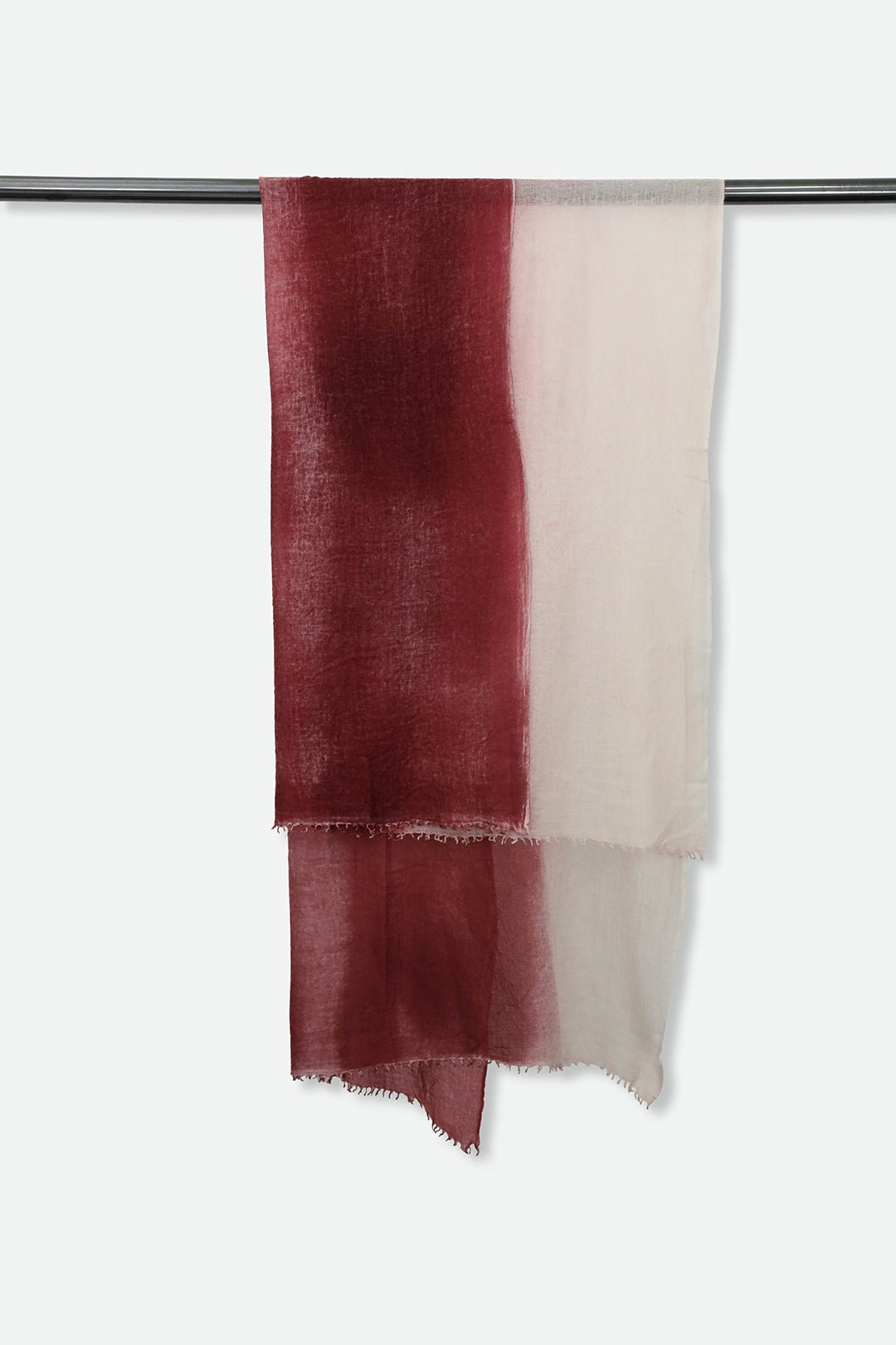 BORDEAUX SCARF IN HAND DYED CASHMERE - Jarbo