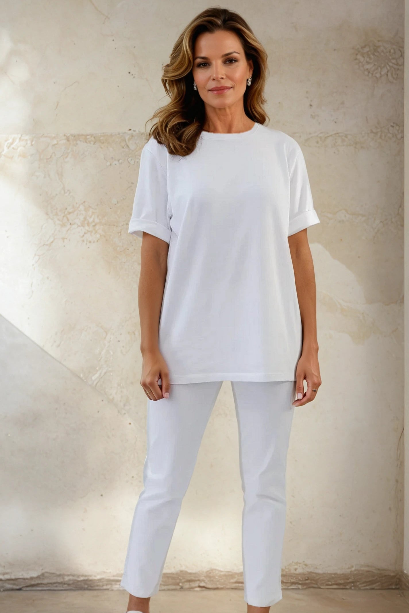 BOYFRIEND CREW T - SHIRT IN PIMA COTTON STRETCH - Jarbo