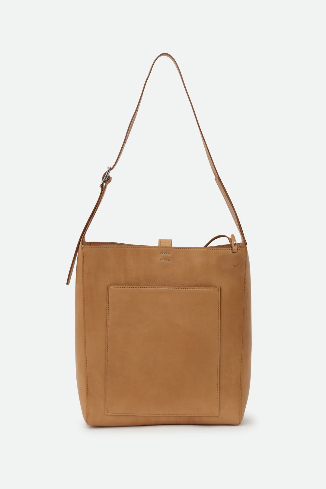 BRIAR ITALIAN LEATHER BUCKET BAG NATURAL - Jarbo