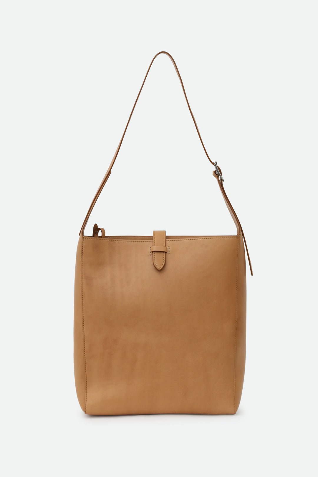 BRIAR ITALIAN LEATHER BUCKET BAG NATURAL - Jarbo