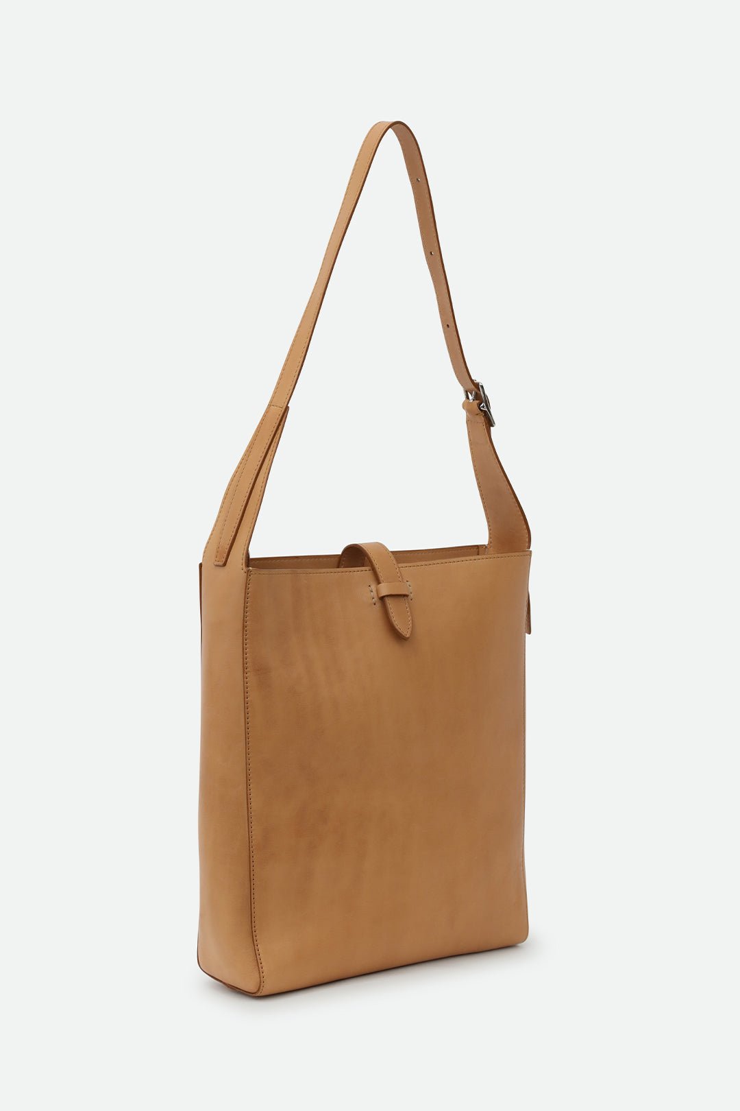 BRIAR ITALIAN LEATHER BUCKET BAG NATURAL - Jarbo