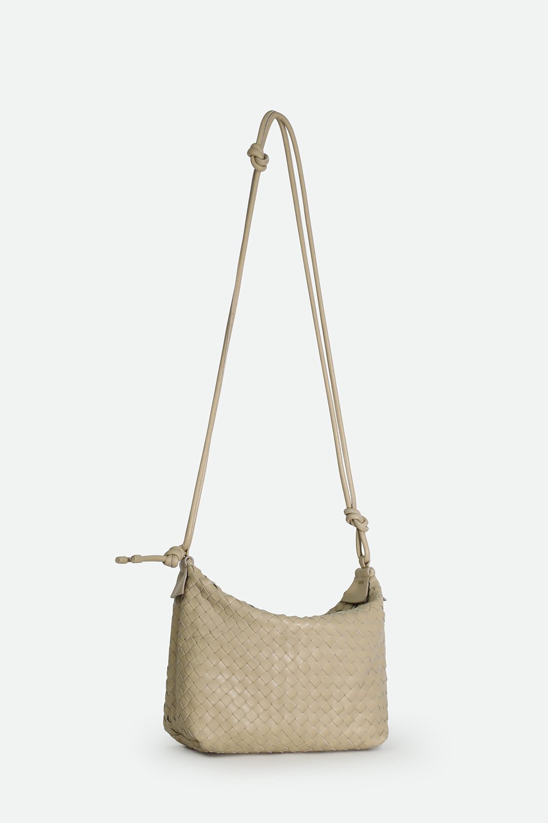 BRIATA BAG IN WOVEN LEATHER ECRU - Jarbo