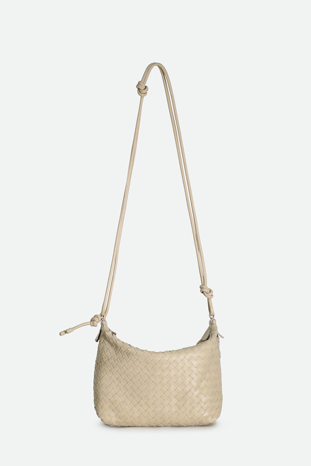 BRIATA BAG IN WOVEN LEATHER ECRU - Jarbo