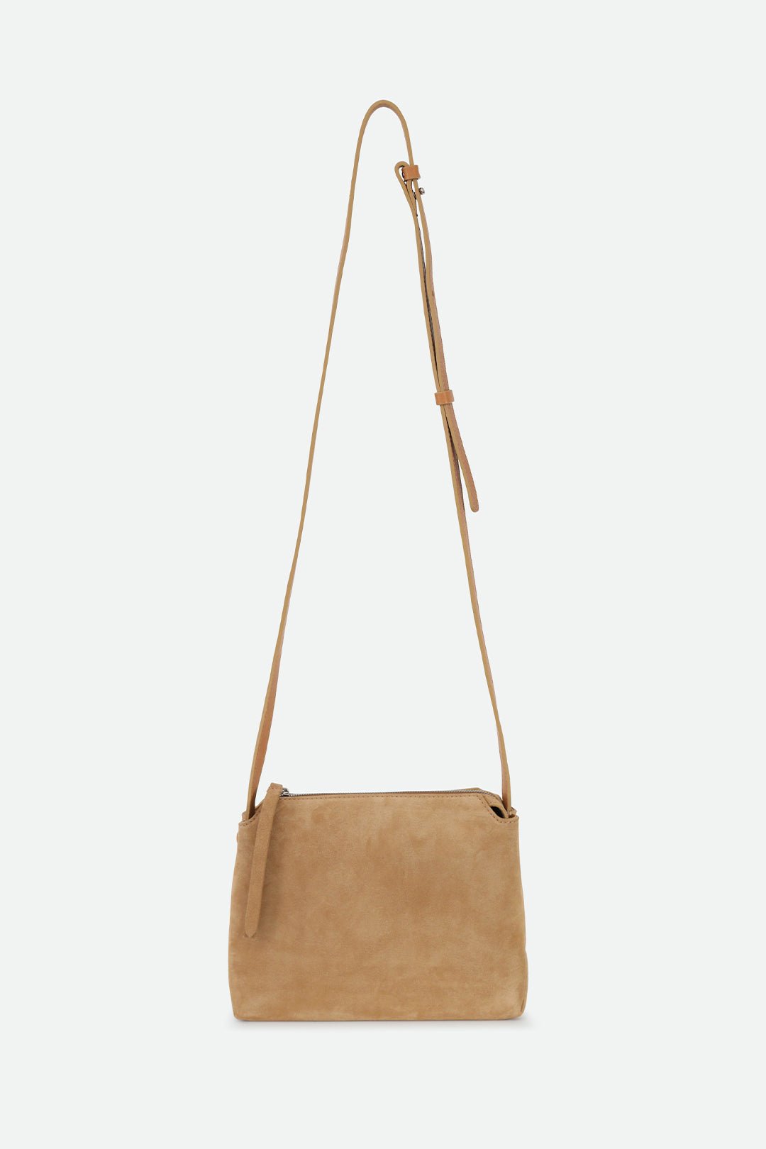 BRIDGET CROSSBODY SUEDE BAG IN COGNAC - Jarbo