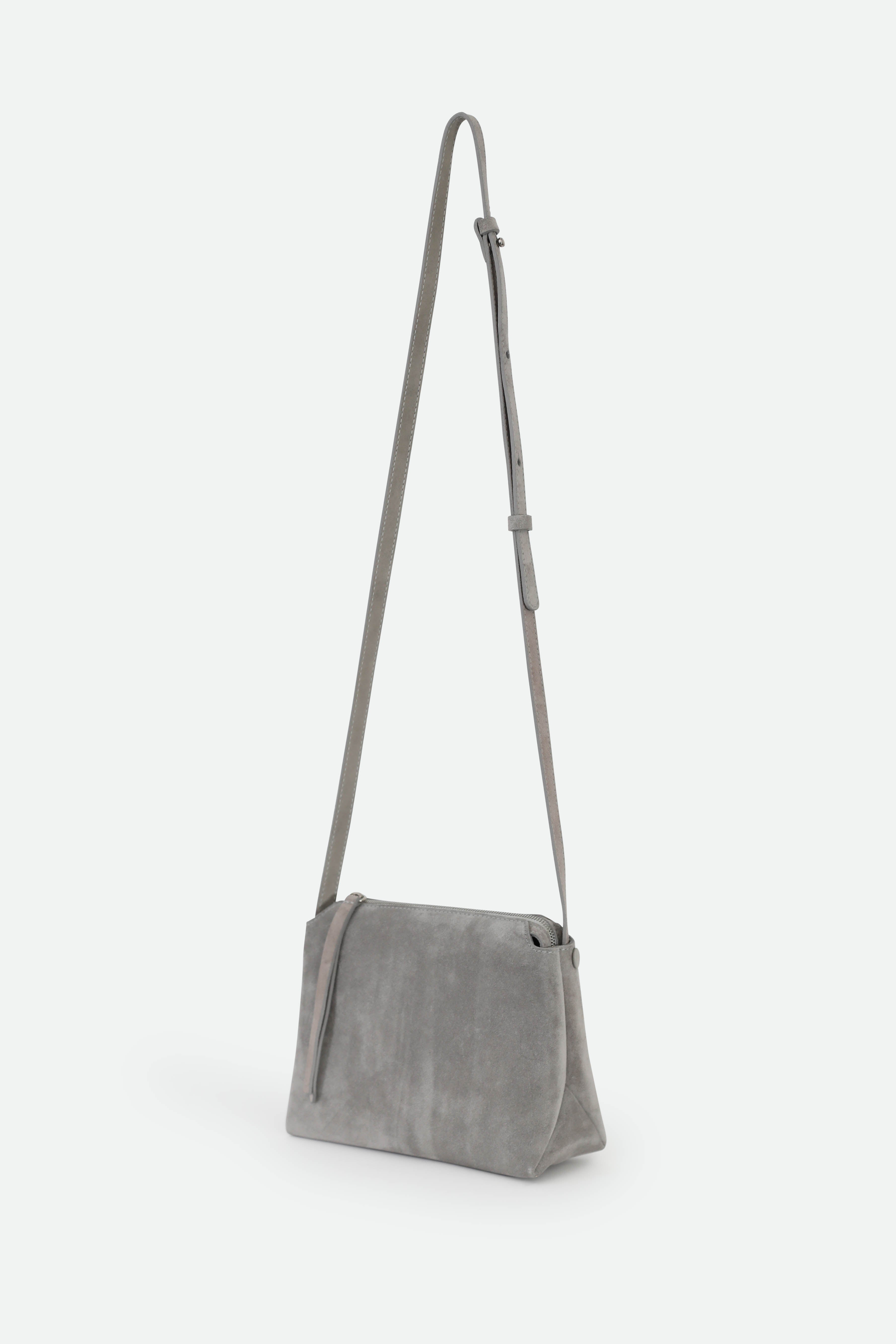 BRIDGET CROSSBODY SUEDE BAG IN GREY - Jarbo