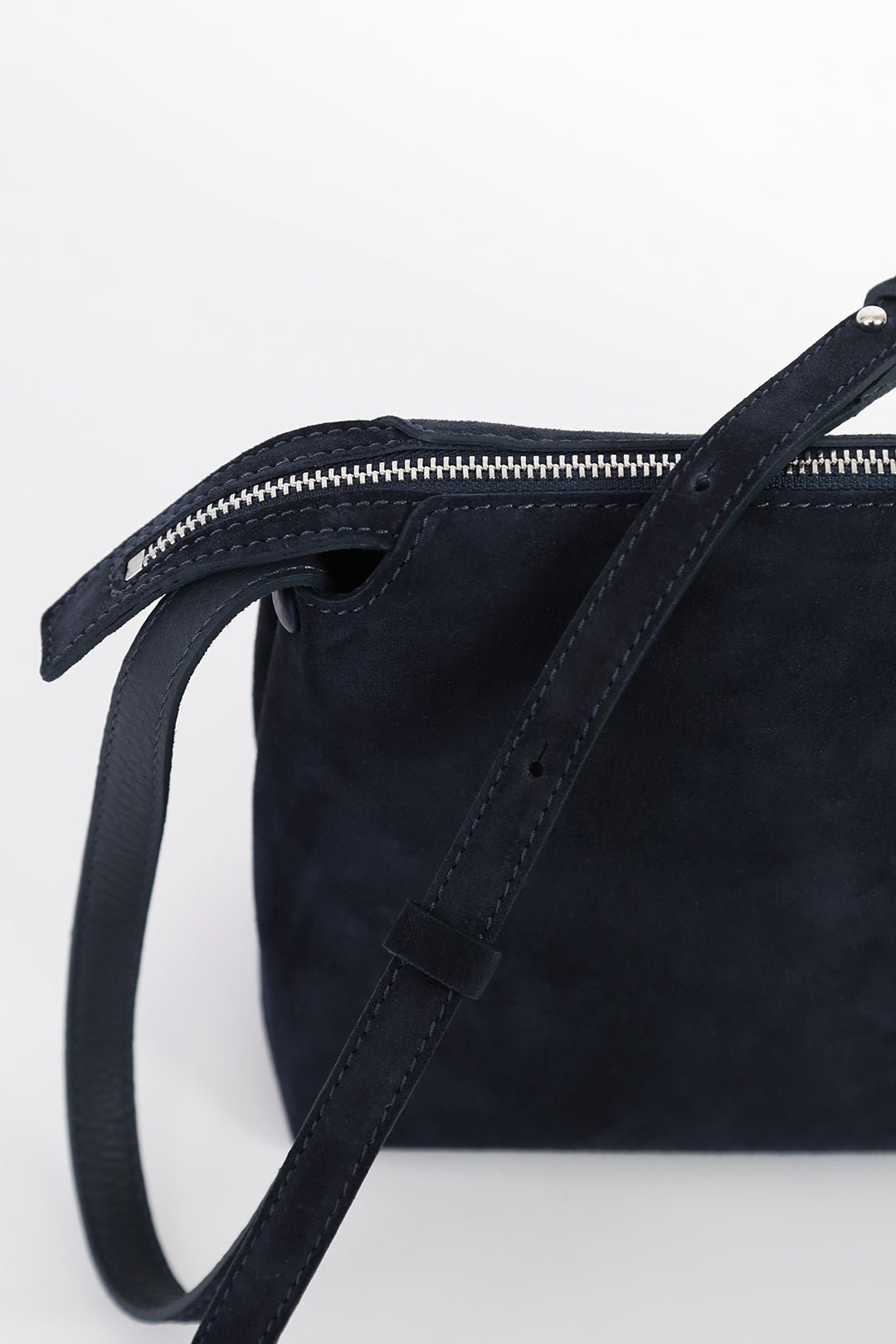 BRIDGET CROSSBODY SUEDE BAG IN NAVY - Jarbo