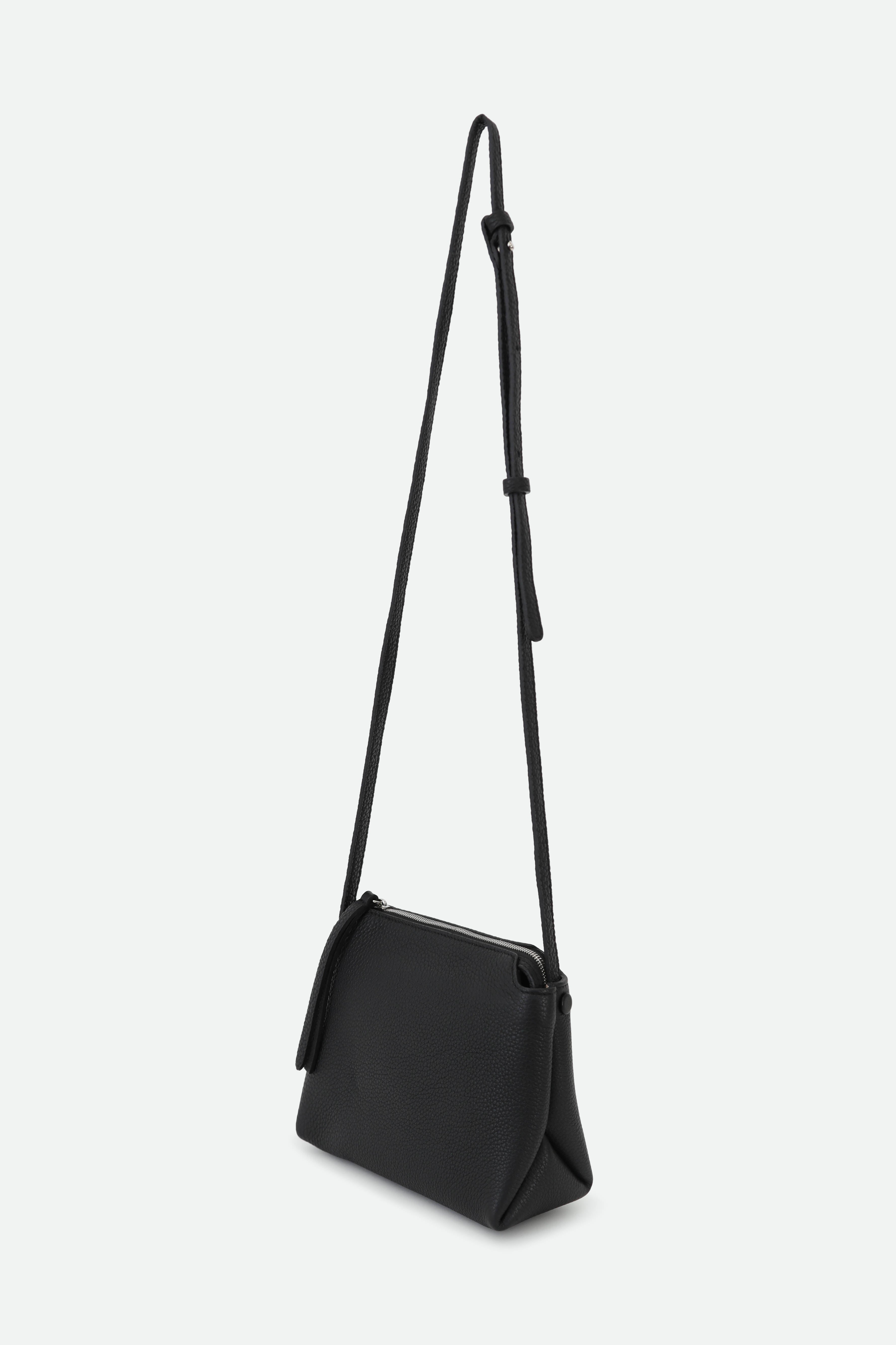 BRIDGET ITALIAN LEATHER CROSSBODY BAG IN BLACK - Jarbo