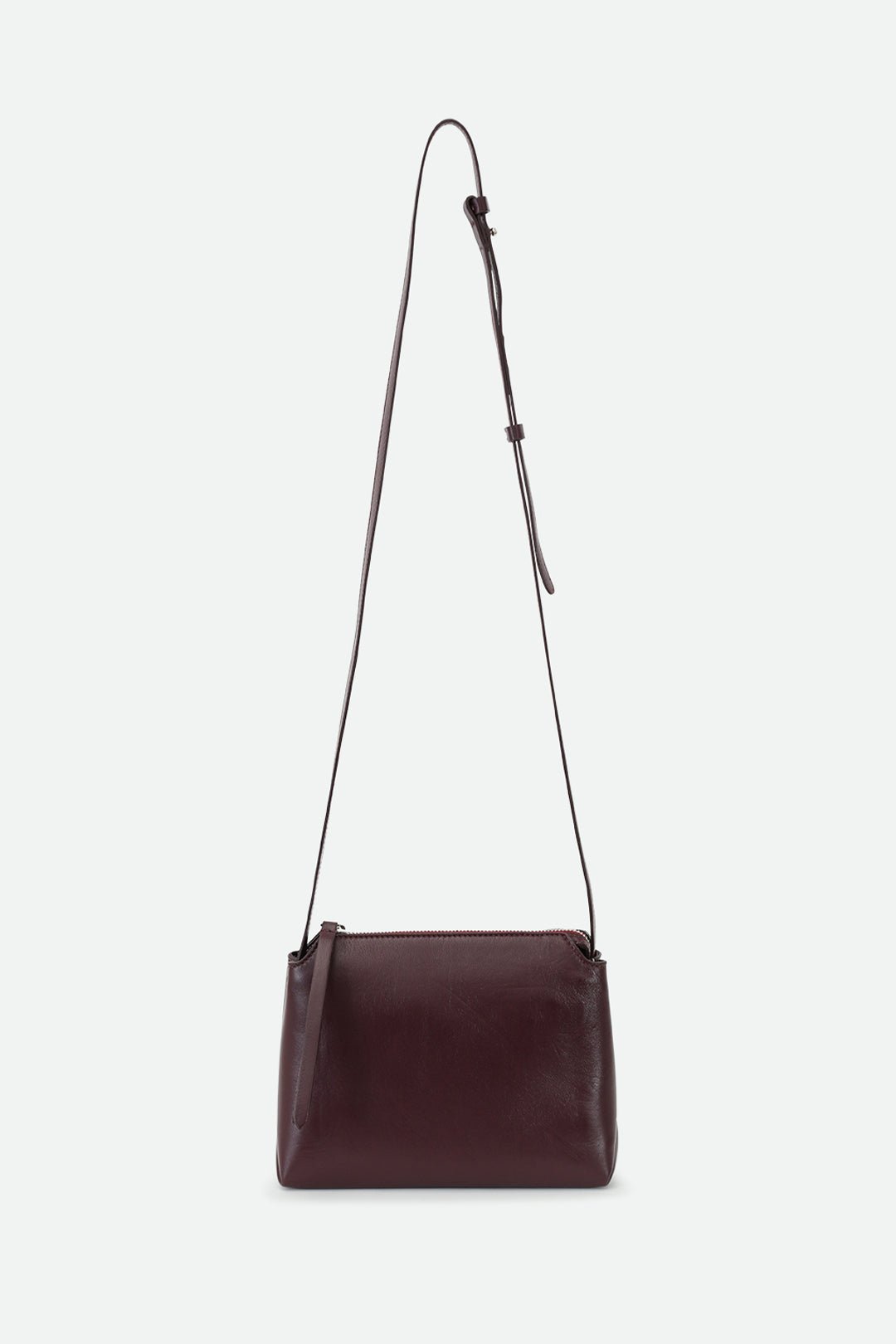 BRIDGET ITALIAN LEATHER CROSSBODY BAG IN BORDEAUX - Jarbo