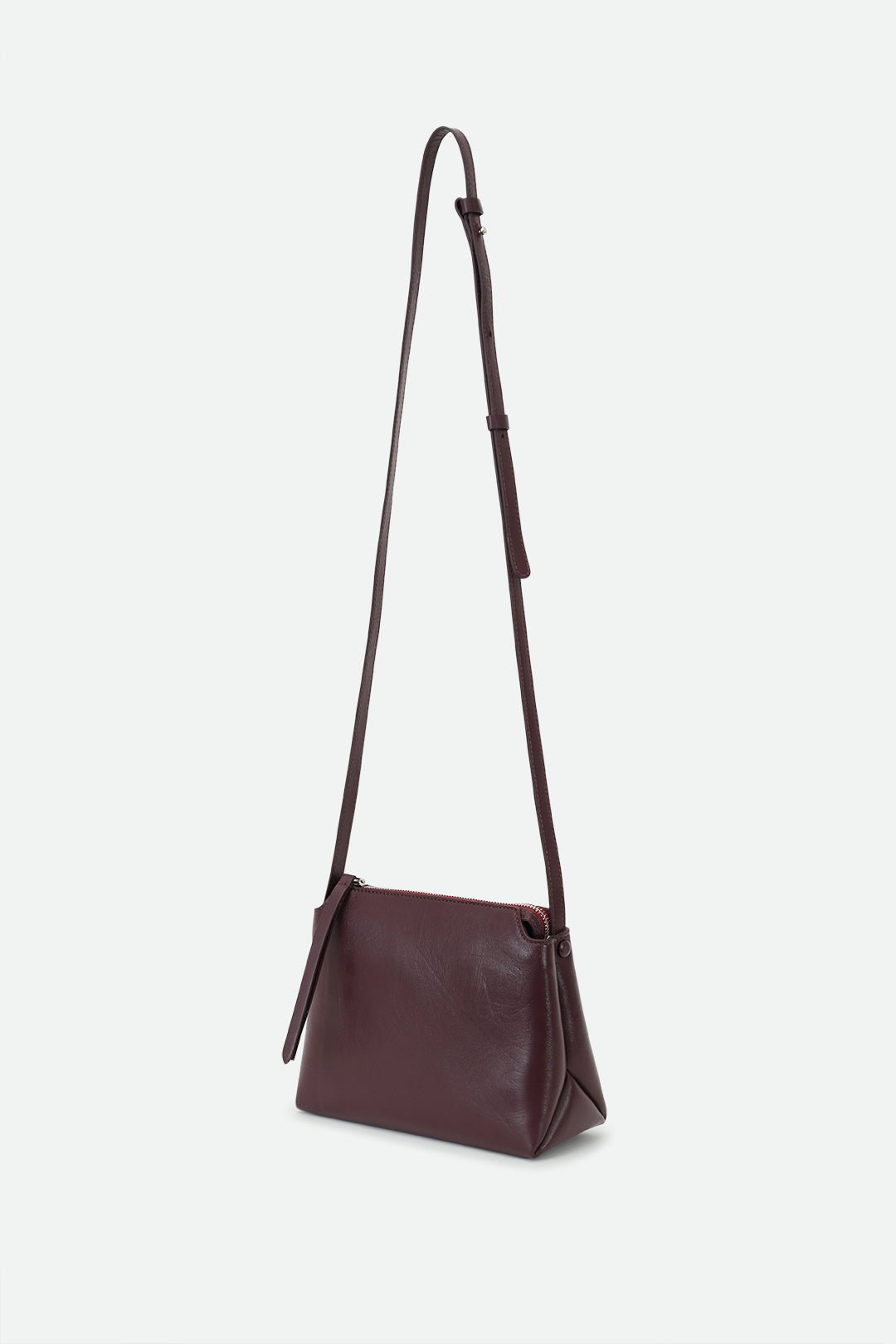 BRIDGET ITALIAN LEATHER CROSSBODY BAG IN BORDEAUX - Jarbo