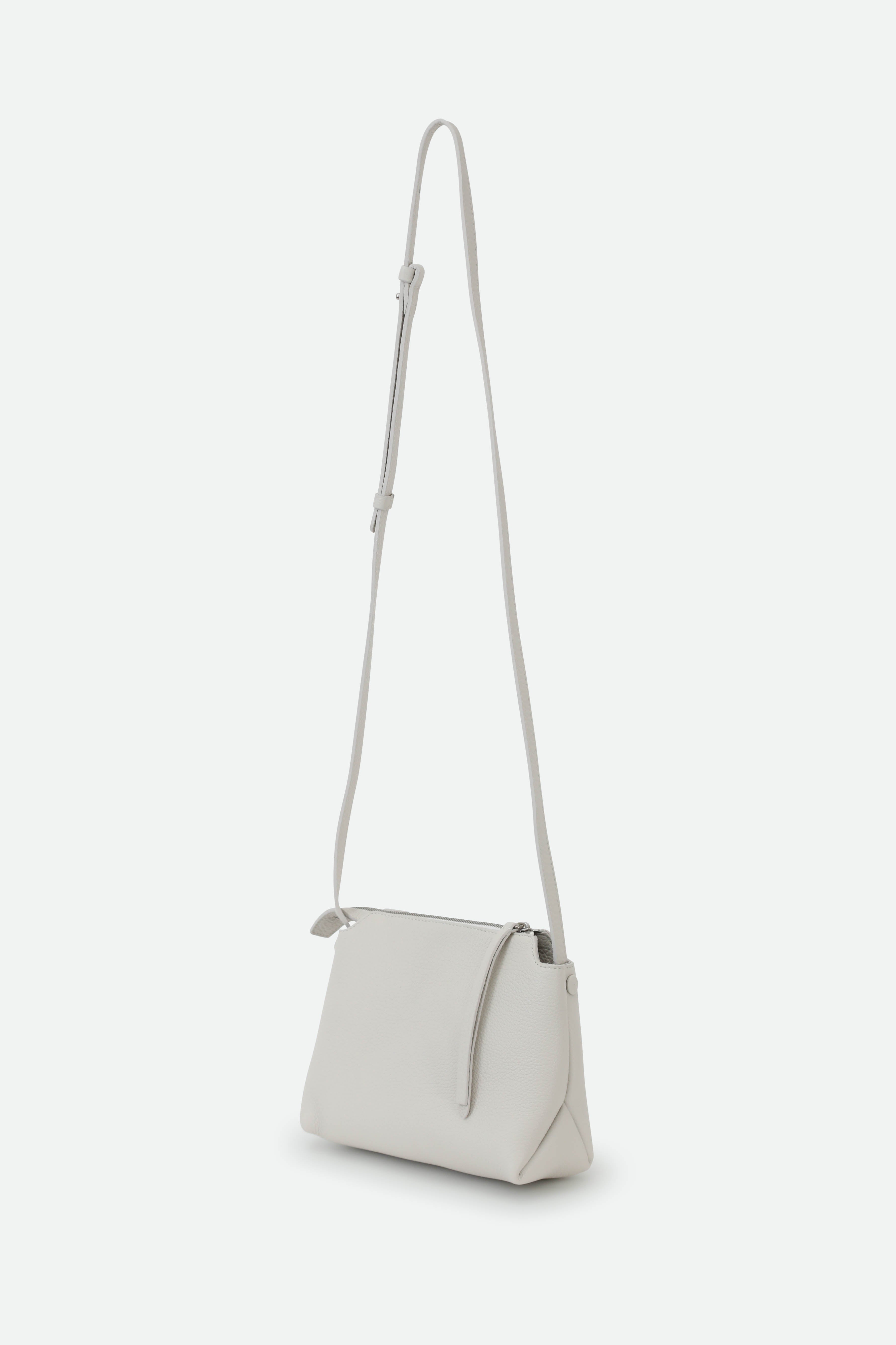 BRIDGET ITALIAN LEATHER CROSSBODY BAG IN BUTTER WHITE - Jarbo