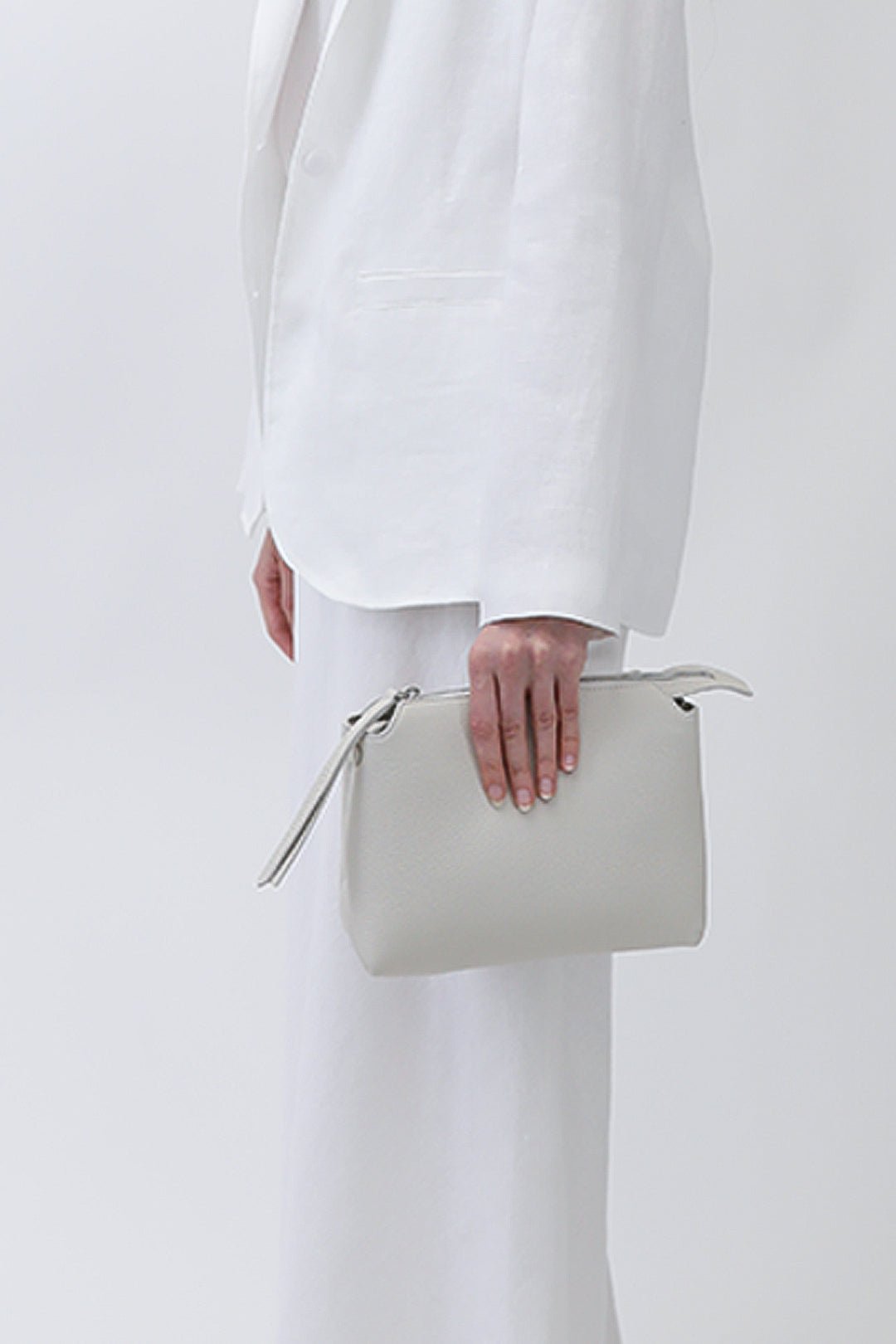 BRIDGET ITALIAN LEATHER CROSSBODY BAG IN BUTTER WHITE - Jarbo