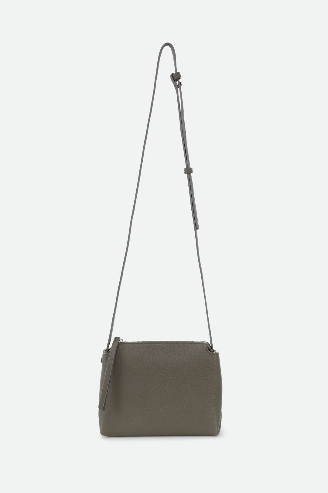 BRIDGET ITALIAN LEATHER CROSSBODY BAG IN OLIVE - Jarbo