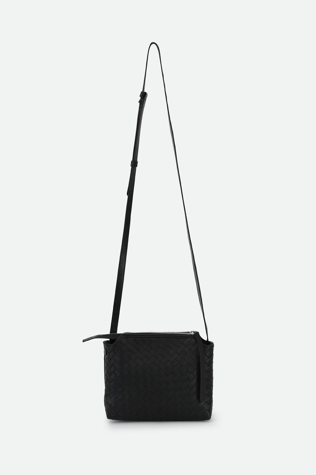 Black woven crossbody bag sale