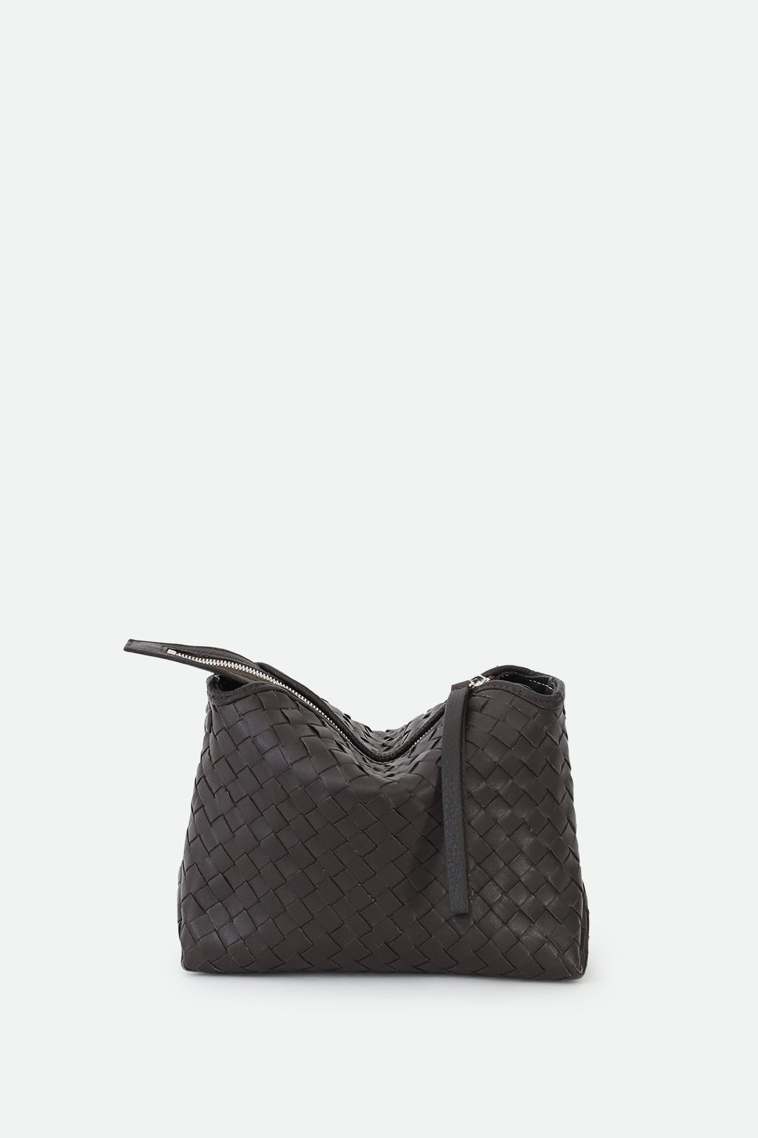 BRIDGET ITALIAN WOVEN CROSSBODY BAG IN BROWN - Jarbo