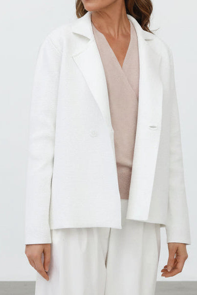 BRISIO DOUBLE BREASTED BLAZER IN ITALIAN COTTON - Jarbo