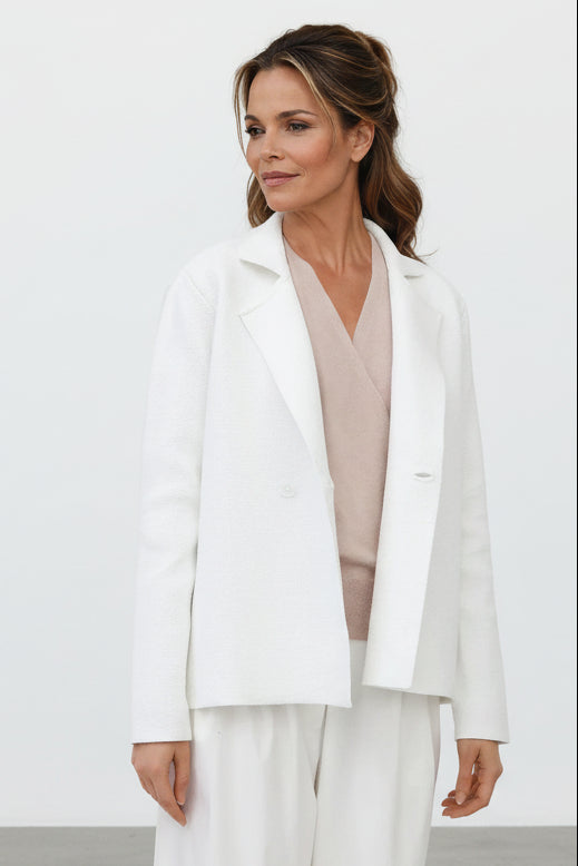 BRISIO DOUBLE BREASTED BLAZER IN ITALIAN COTTON - Jarbo