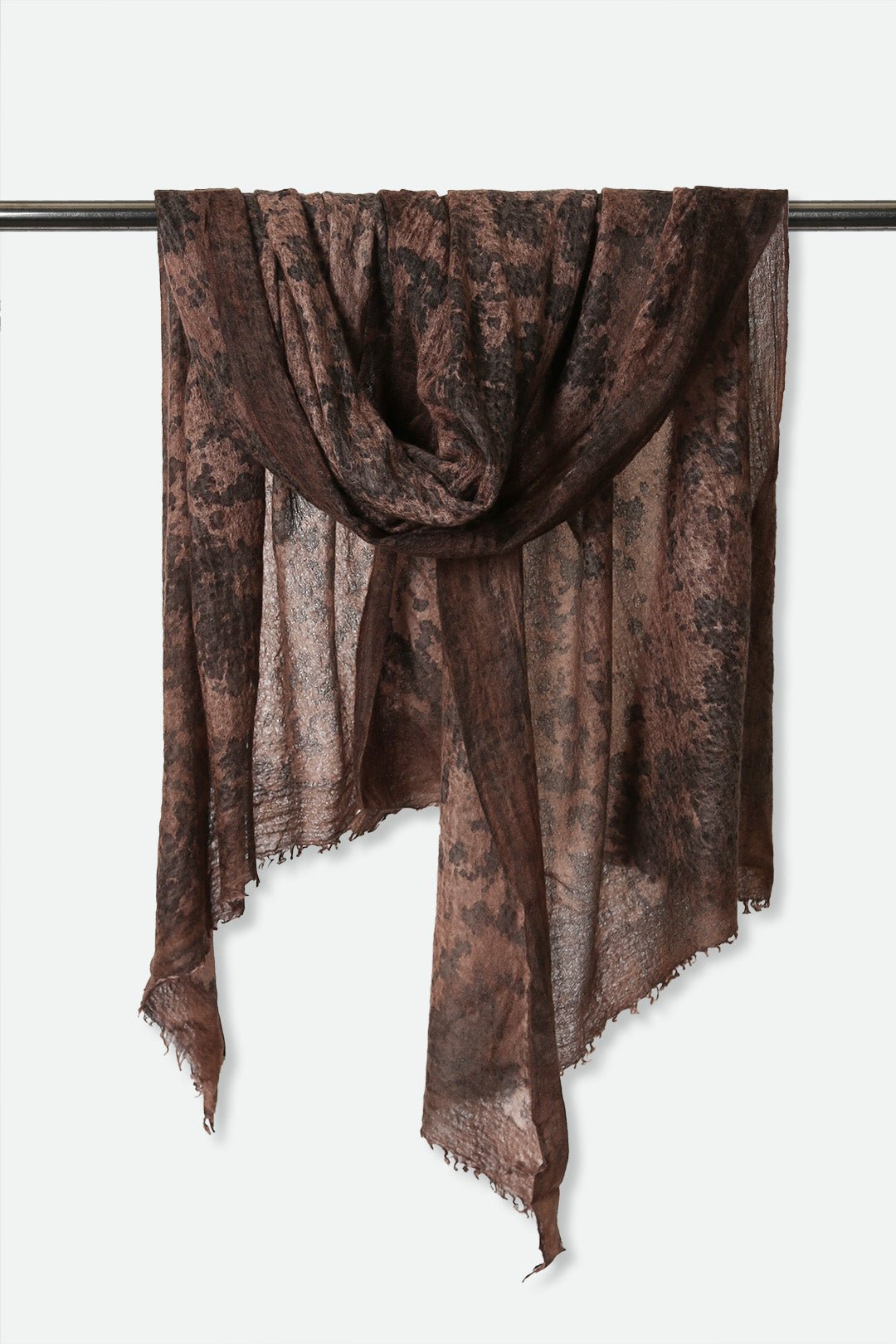 BRONZE MOCHA SCARF IN HAND DYED CASHMERE - Jarbo