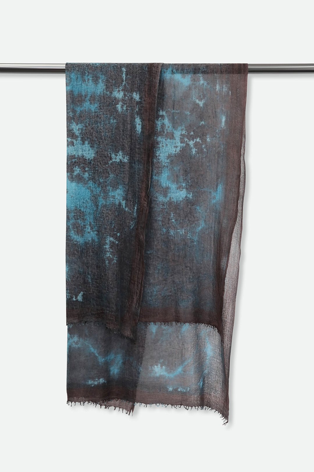 BRONZED TURQUOISE SCARF IN HAND DYED CASHMERE - Jarbo