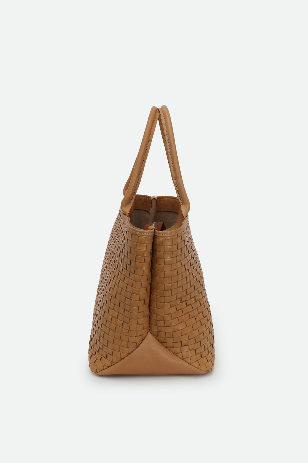 GRAZI WOVEN ITALIAN LEATHER TOTE NATURAL