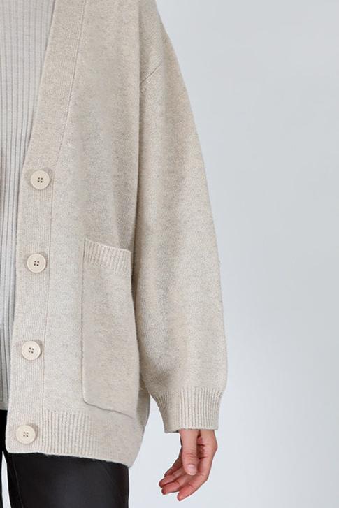 BRYNN BOYFRIEND CARDIGAN IN CASHMERE - Jarbo