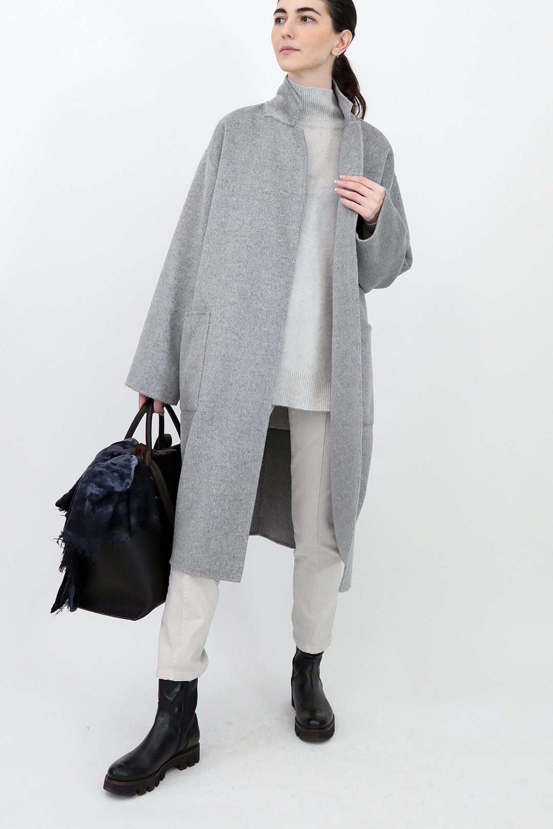 CARLIE COAT IN WOOL CASHMERE DOUBLE FACE - Jarbo