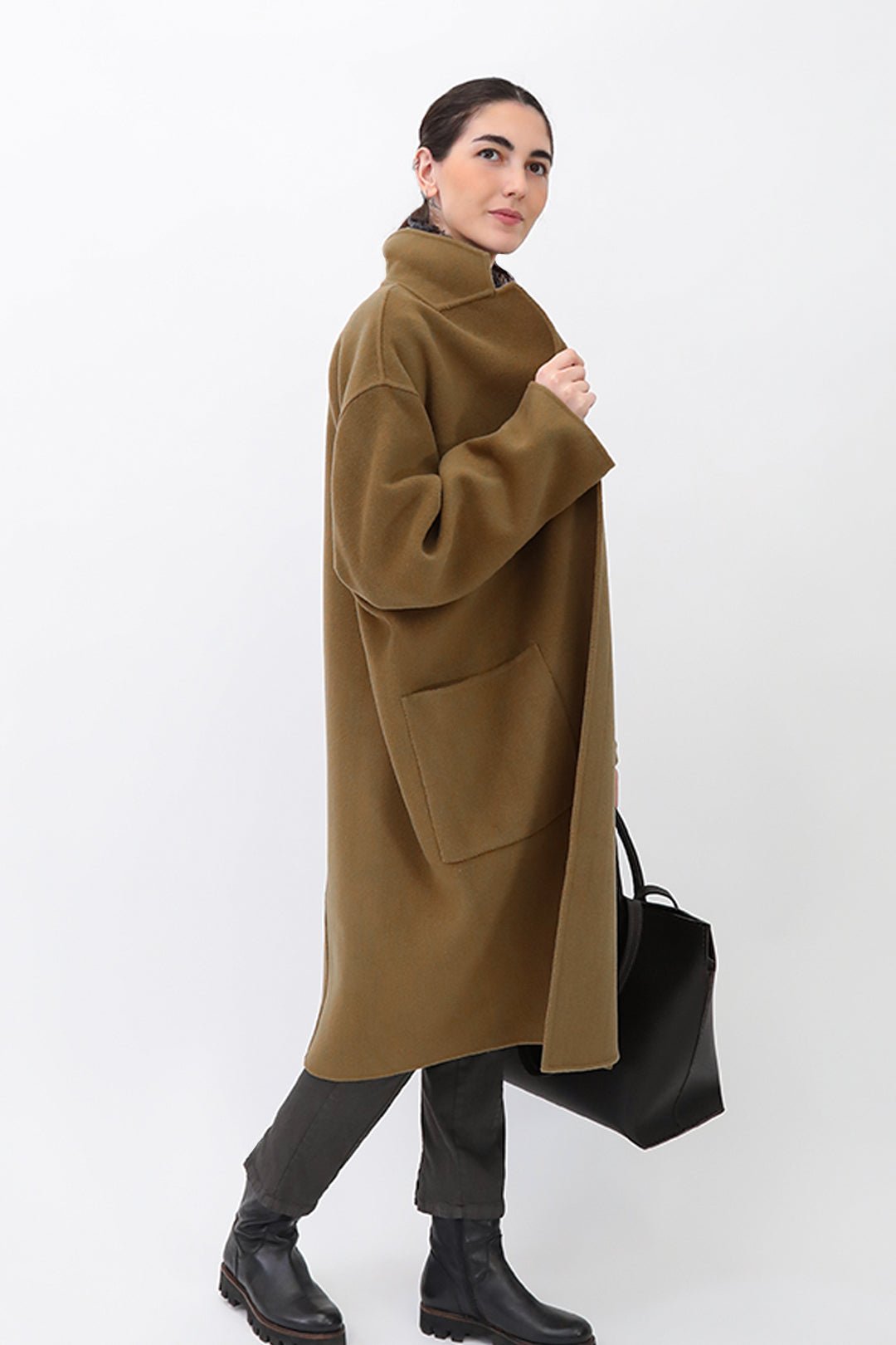 CARLIE COAT IN WOOL CASHMERE DOUBLE FACE - Jarbo