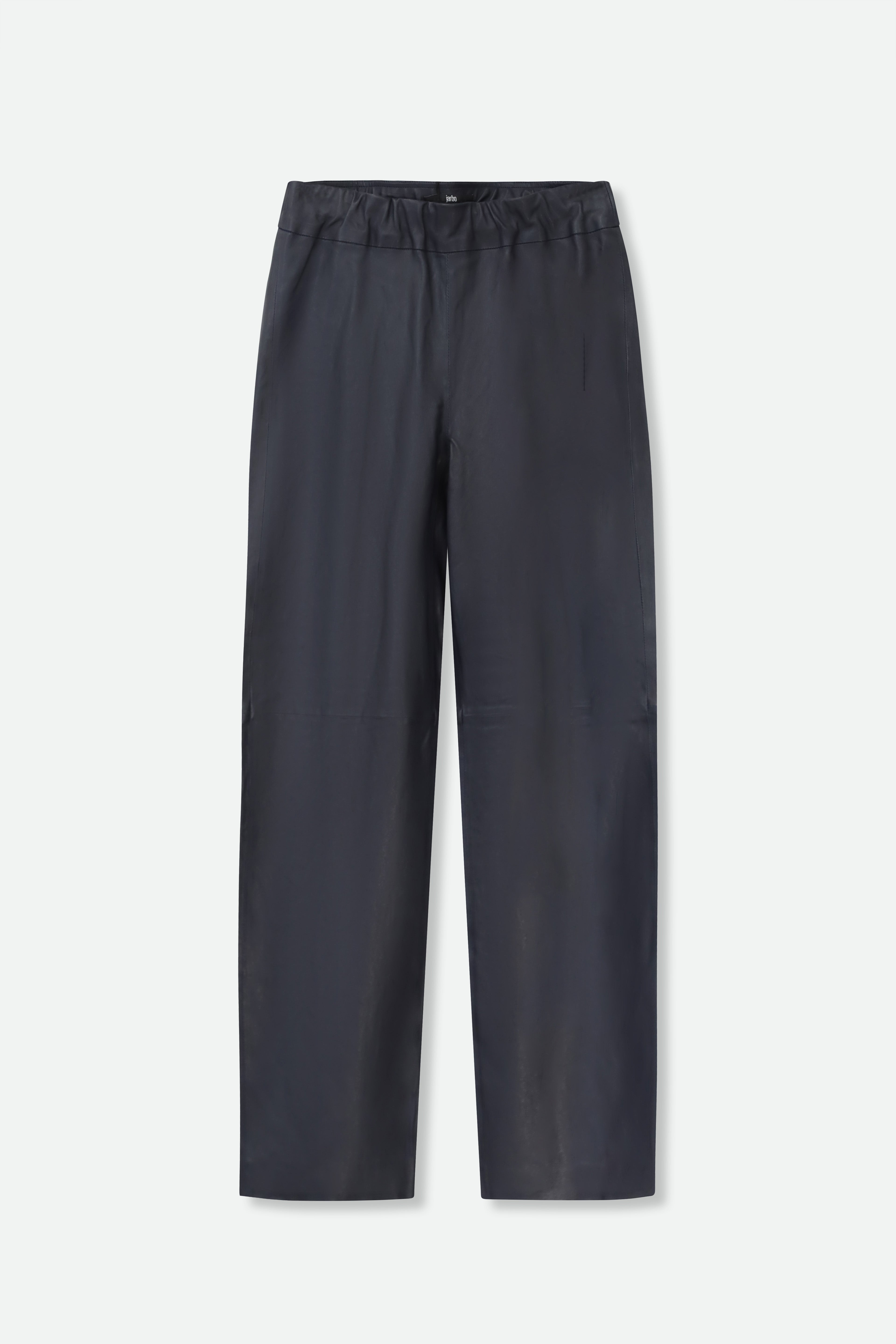 CATERINA ANKLE STRAIGHT LEG PANT IN STRETCH LEATHER - Jarbo