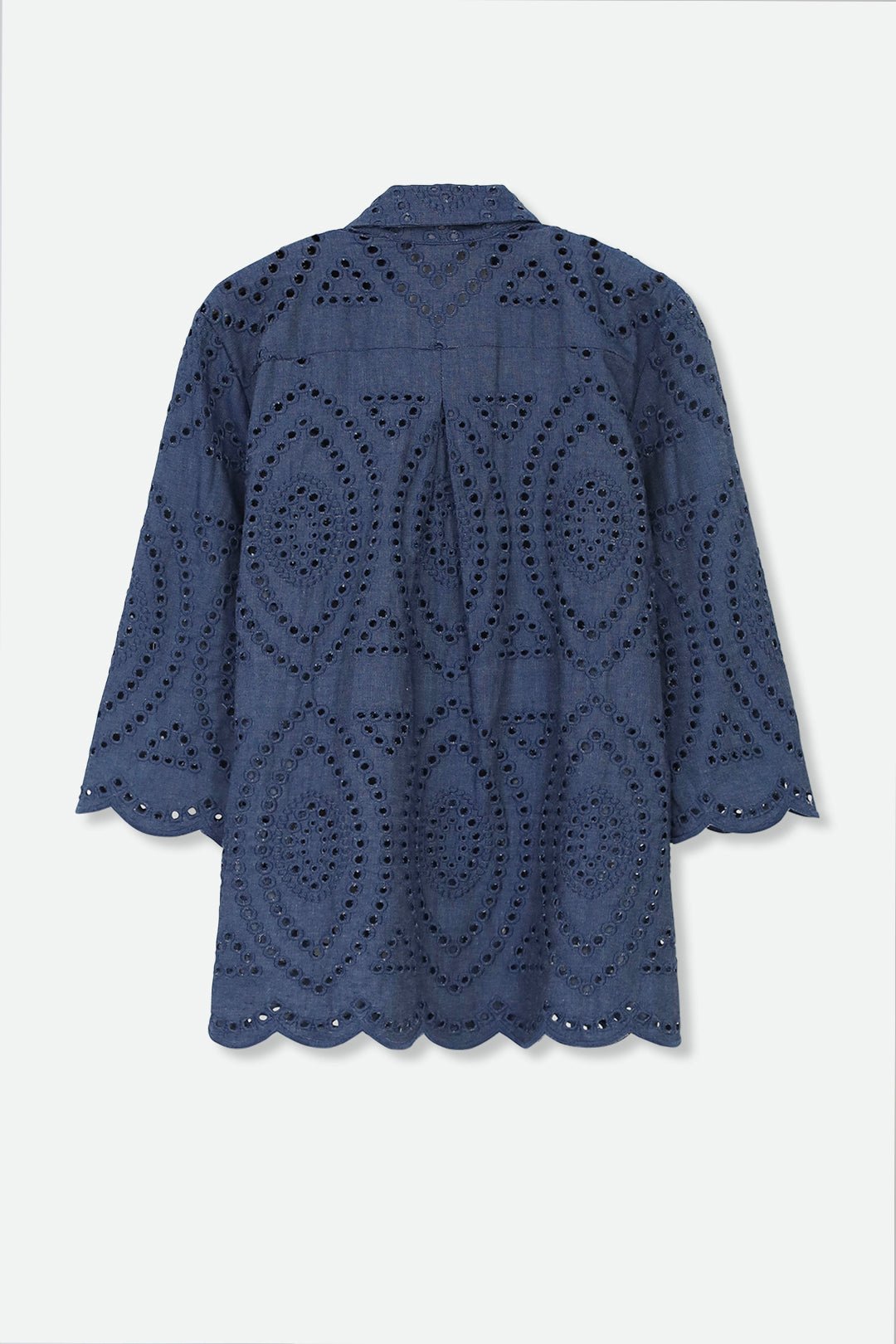 CESARE CAMP SHIRT ITALIAN DENIM EYELET - Jarbo