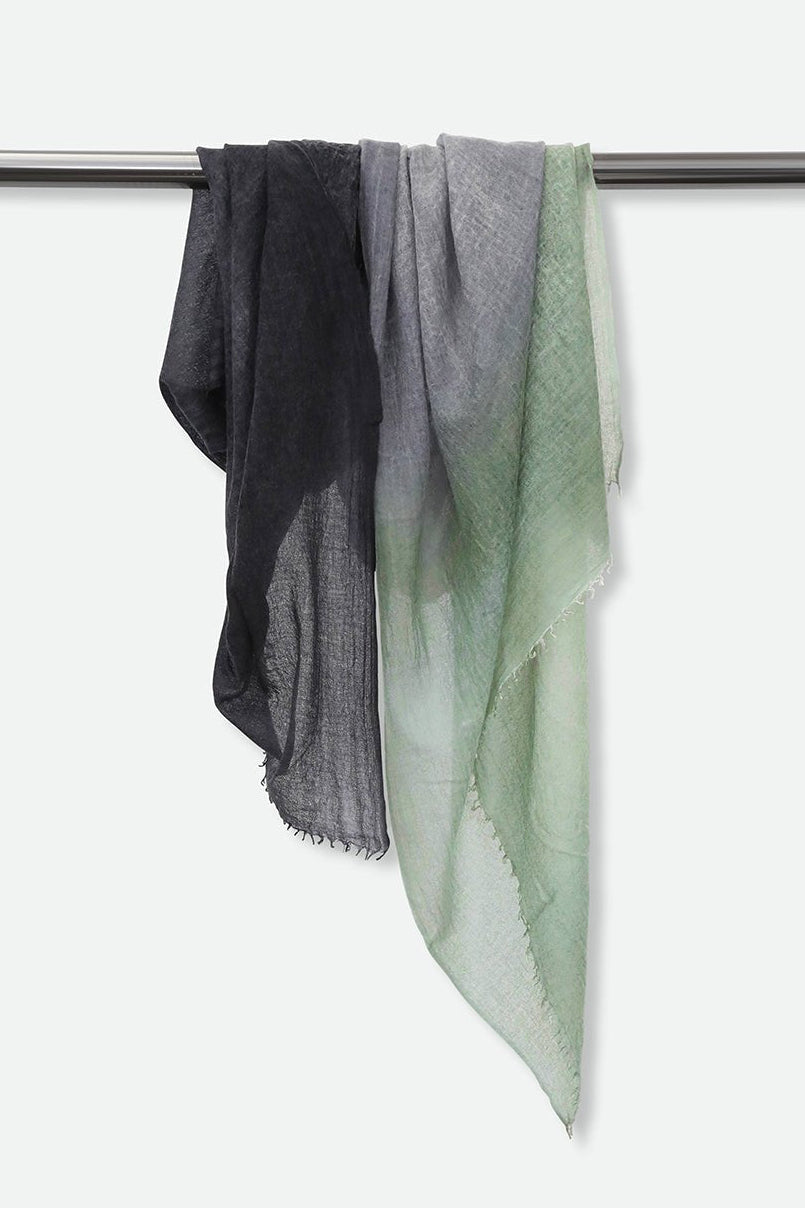 CHARCOAL FERN SCARF IN HAND DYED CASHMERE - Jarbo