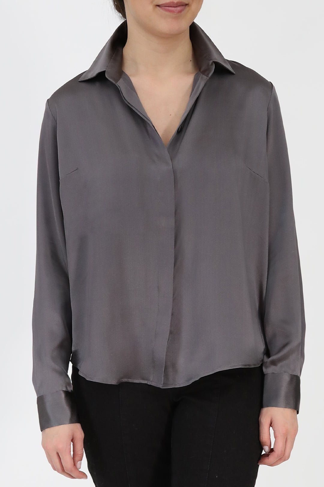 CIELO BLOUSE IN SILK CHARMEUSE - Jarbo