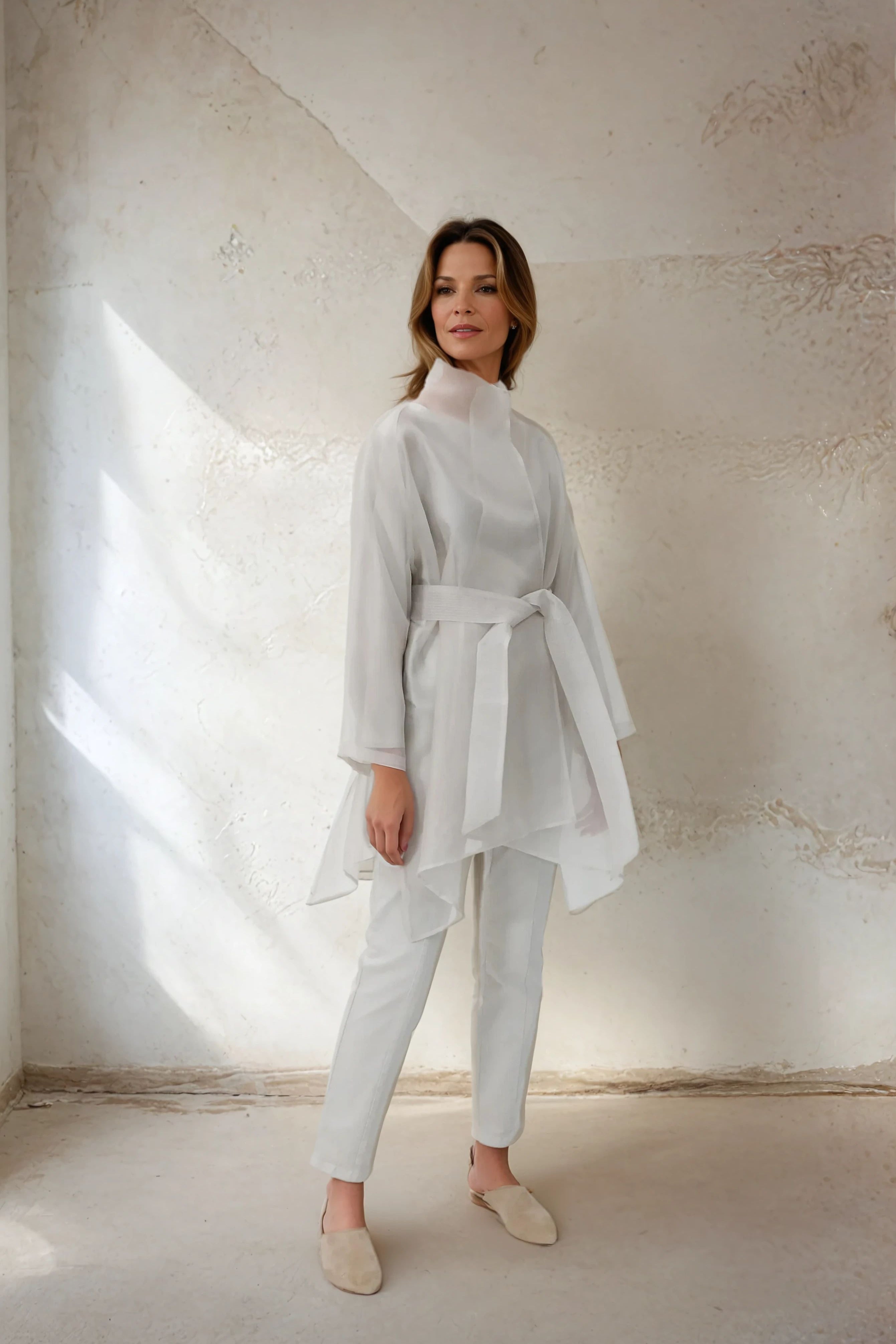 CORTINA IN SILK ORGANZA IN PLATINUM - Jarbo