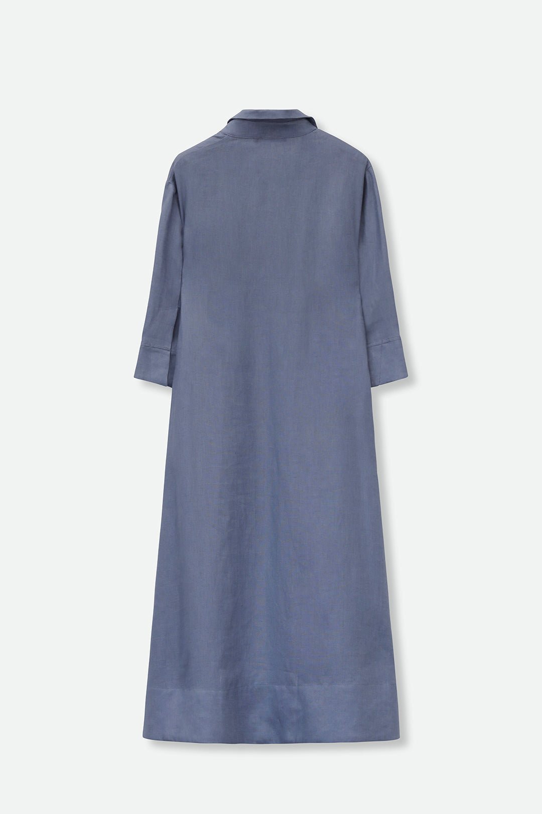 DANNI DRESS IN ITALIAN LINEN DUSTY BLUE - Jarbo