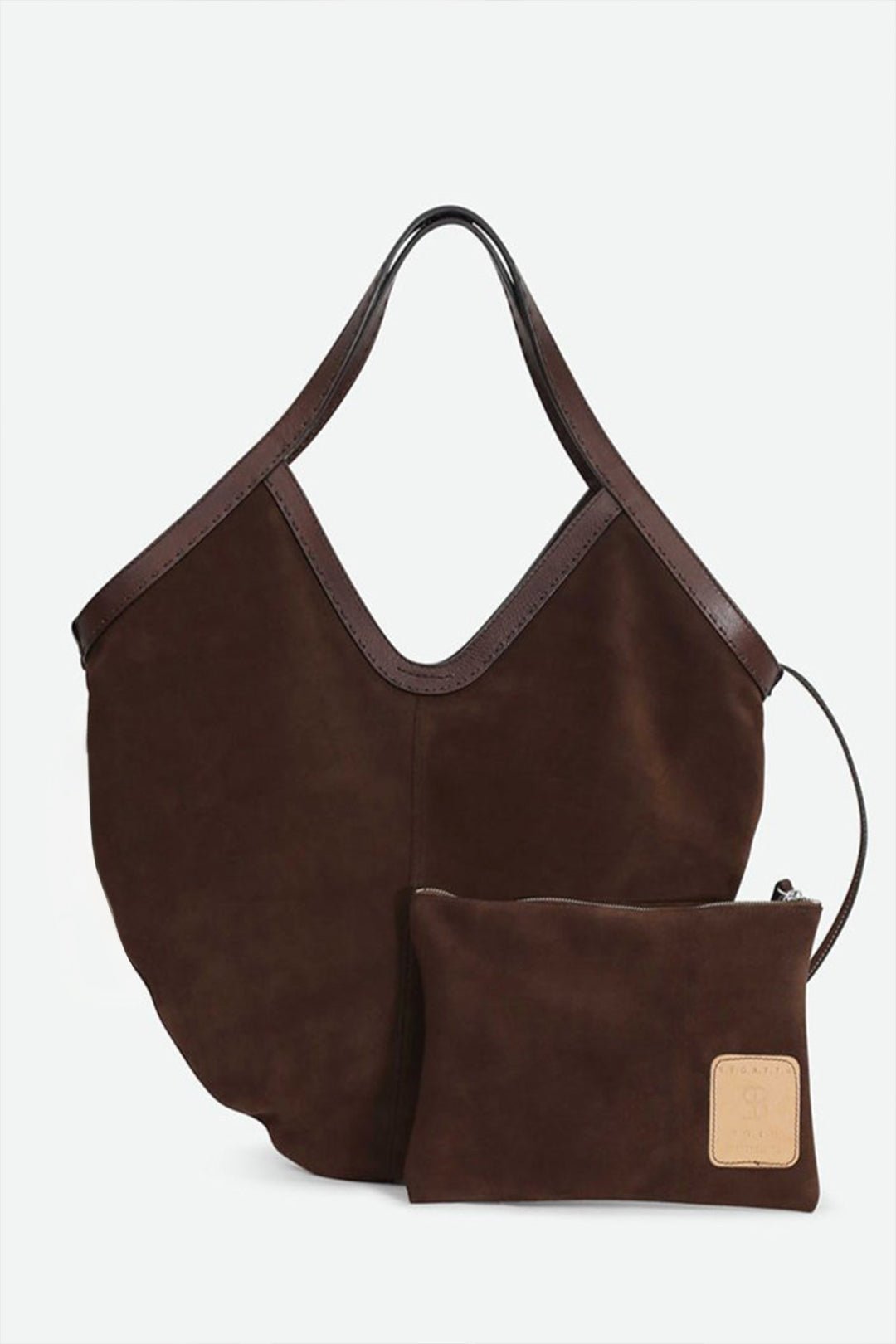 DANTE HOBO BAG IN ITALIAN DEEP MOCHA SUEDE - Jarbo