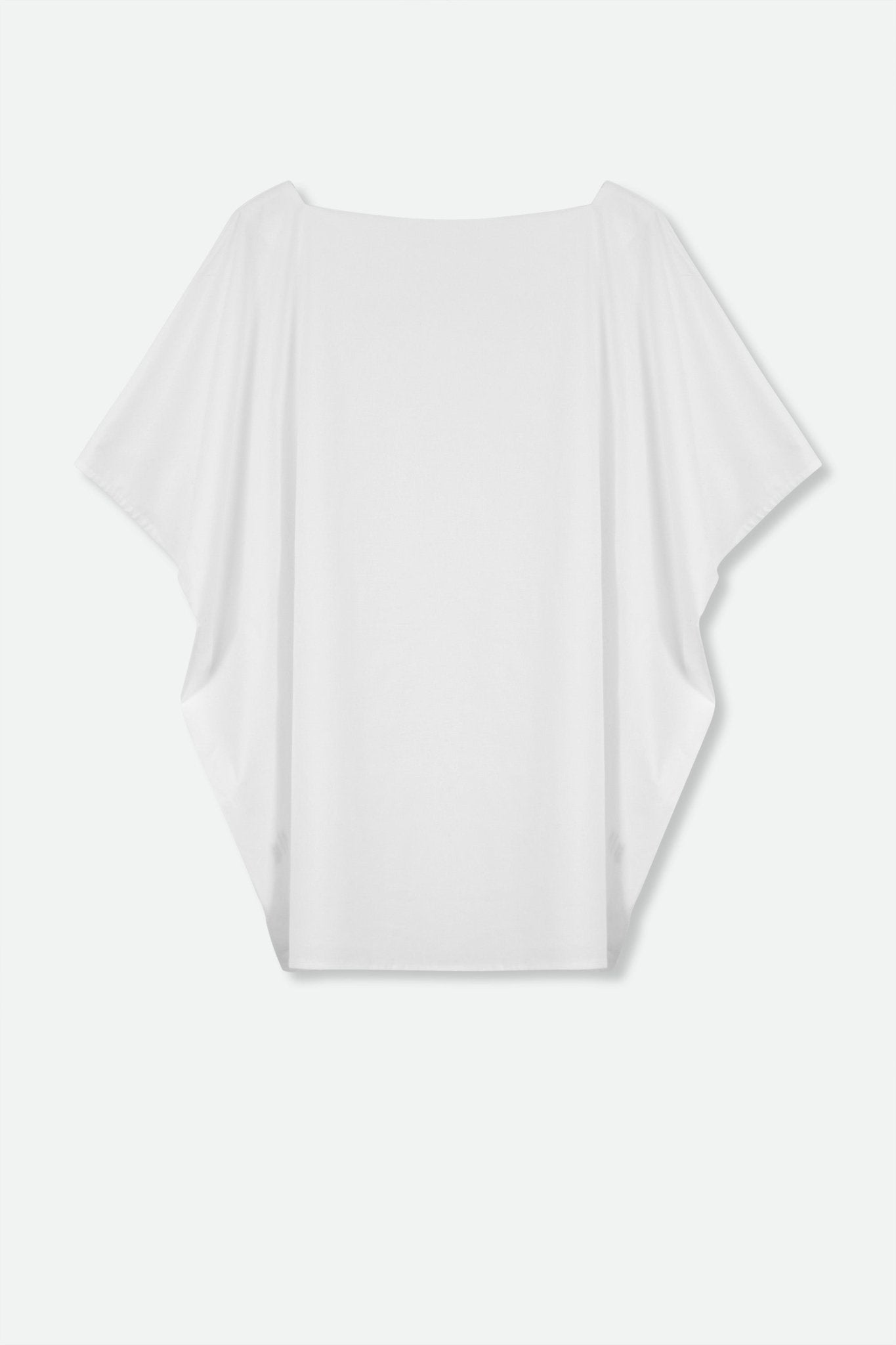 DARIA STRAIGHT NECK TOP IN ITALIAN COTTON POPLIN STRETCH - Jarbo